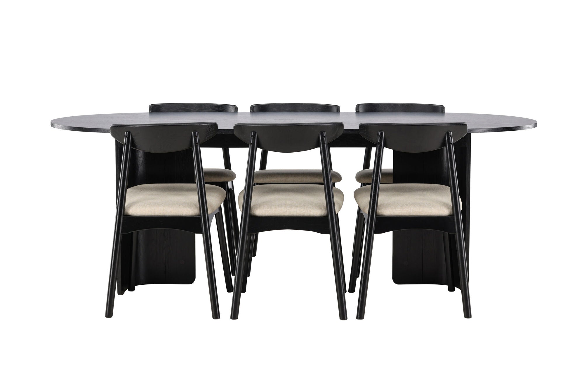 Venture Home Tyresö bord 100x220 cm - Black with Ven stol - Black