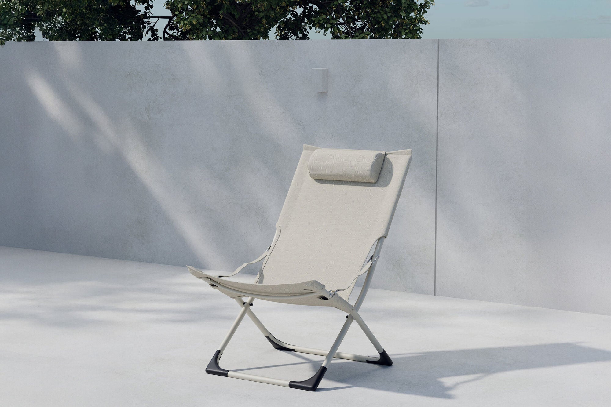 Venture Home Seville Foldable relax chair - Beige frame/Beige cushion