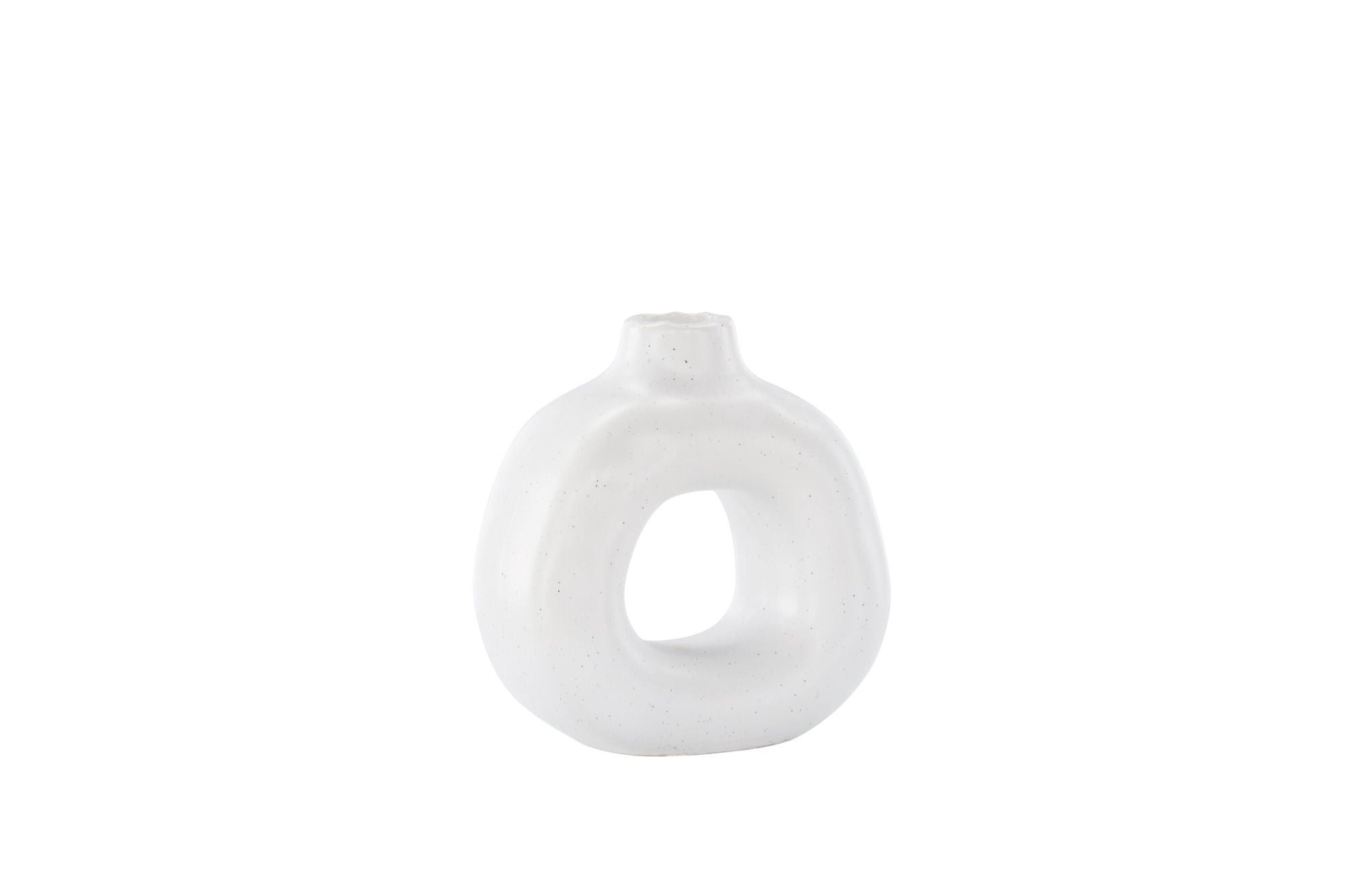 Venture Home Judi Candlestick - White/Black Dots - 13*6*13Hcm