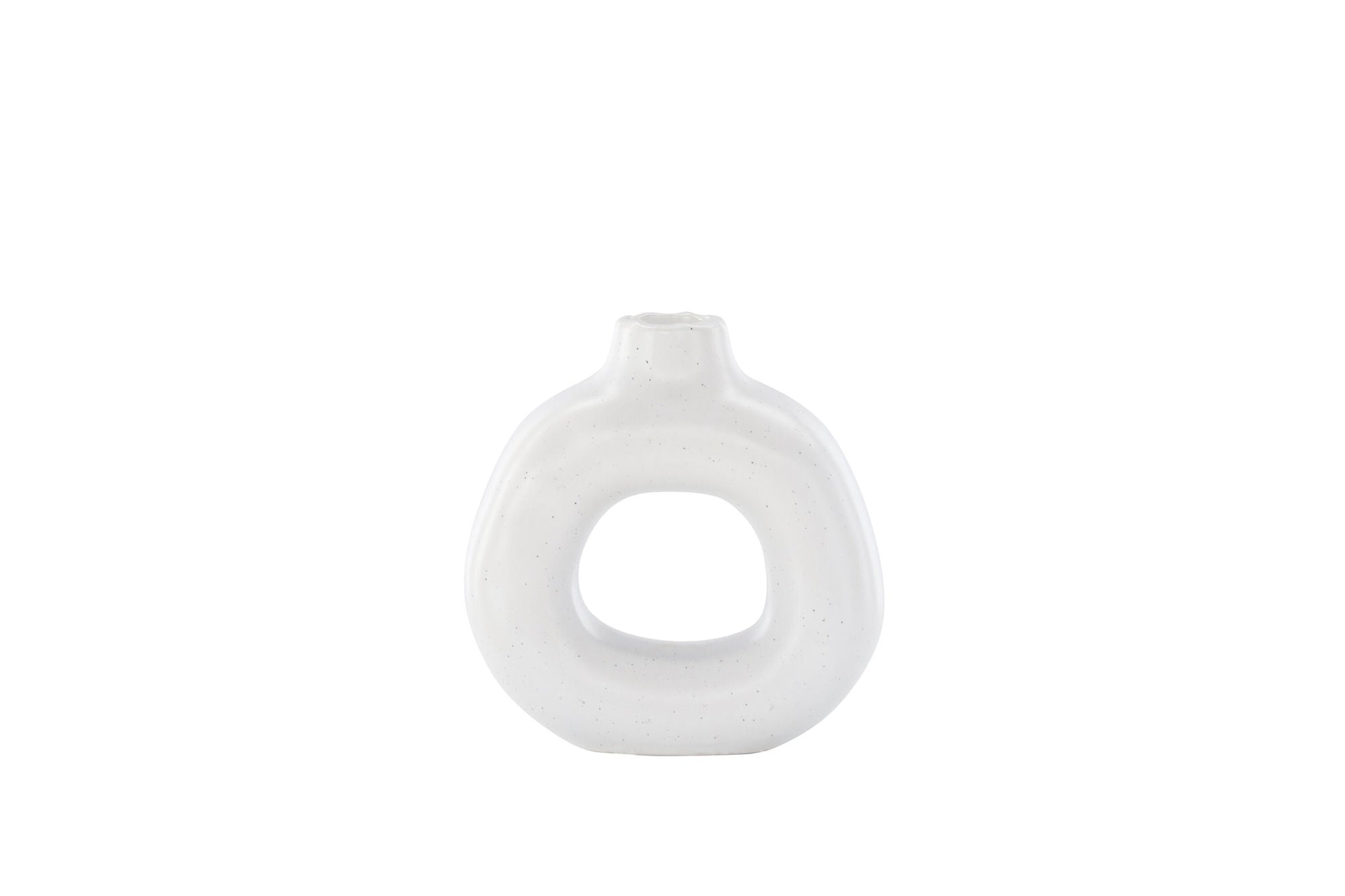 Venture Home Judi Candlestick - White/Black Dots - 13*6*13Hcm