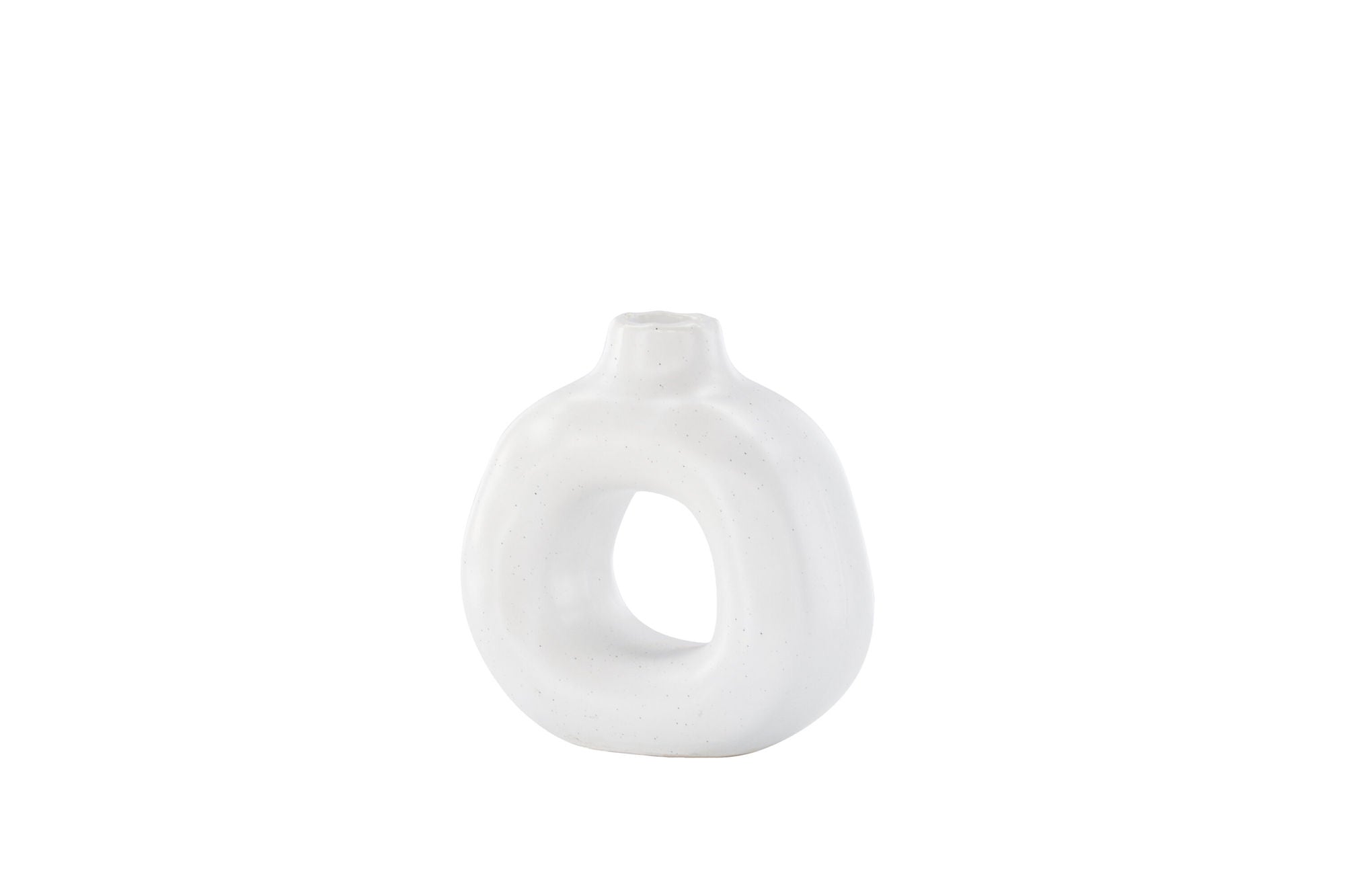 Venture Home Judi Candlestick - White/Black Dots - 13*6*13Hcm