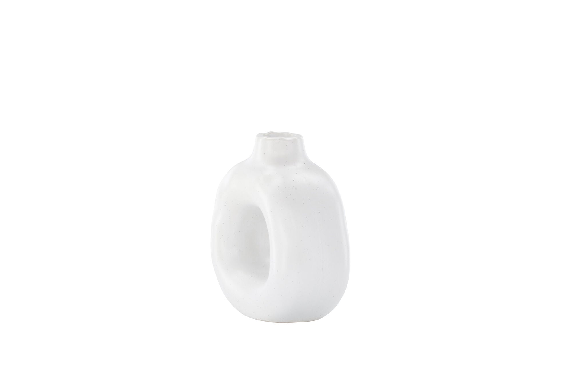 Venture Home Judi Candlestick - White/Black Dots - 13*6*13Hcm