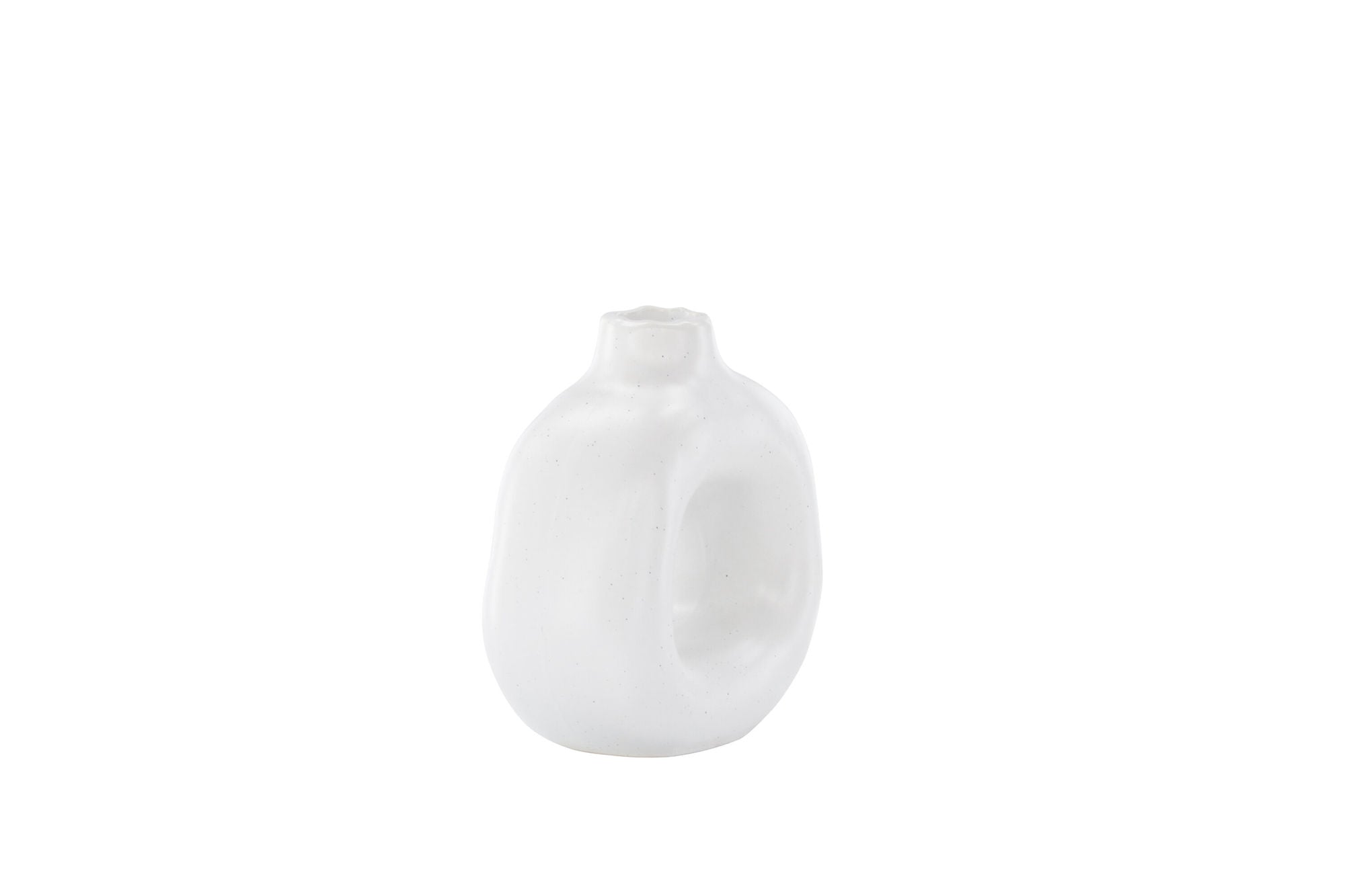 Venture Home Judi Candlestick - White/Black Dots - 13*6*13Hcm