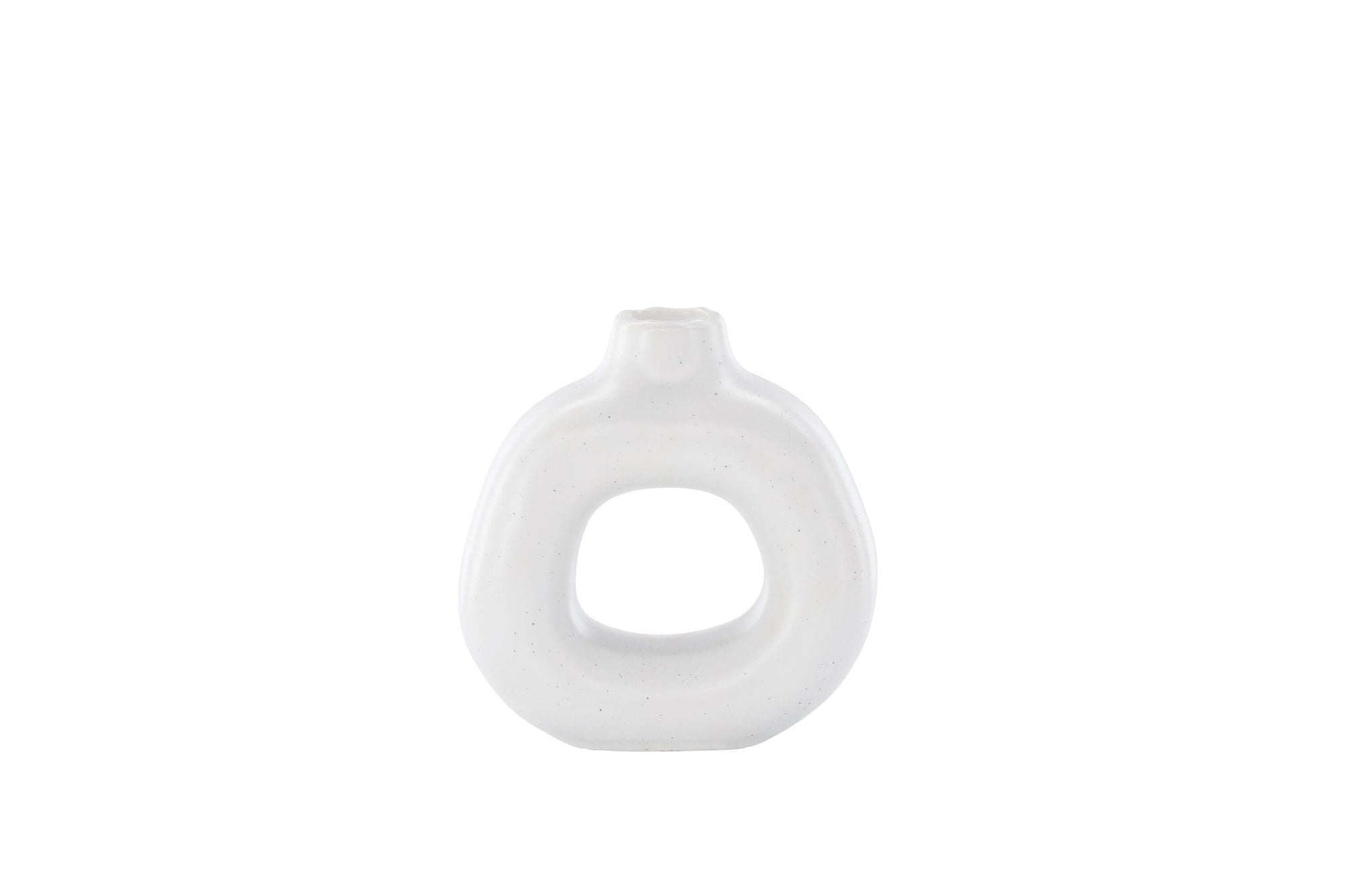 Venture Home Judi Candlestick - White/Black Dots - 13*6*13Hcm