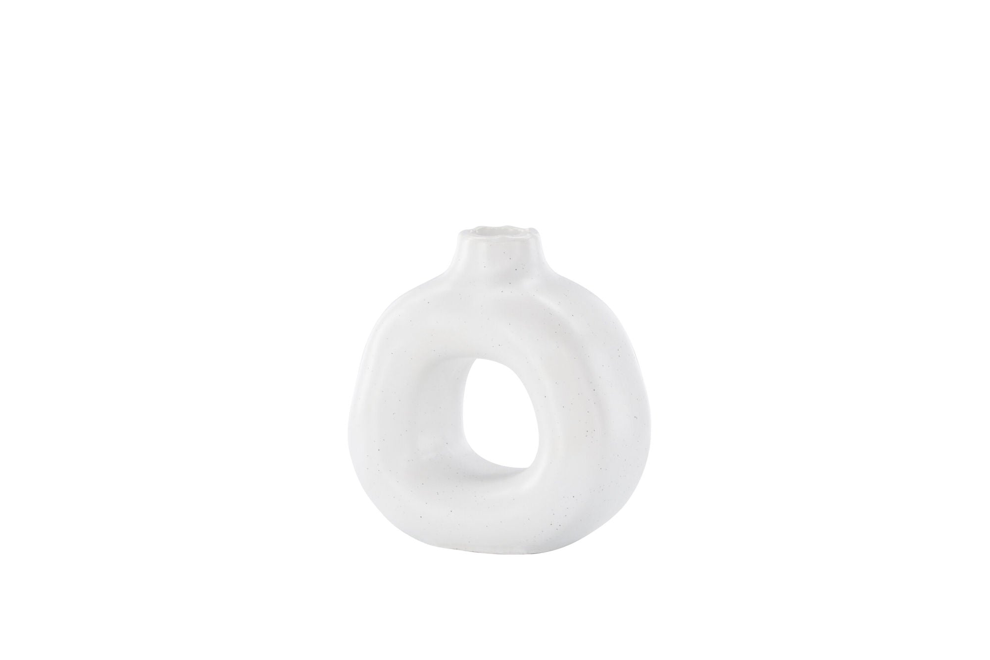 Venture Home Judi Candlestick - White/Black Dots - 13*6*13Hcm