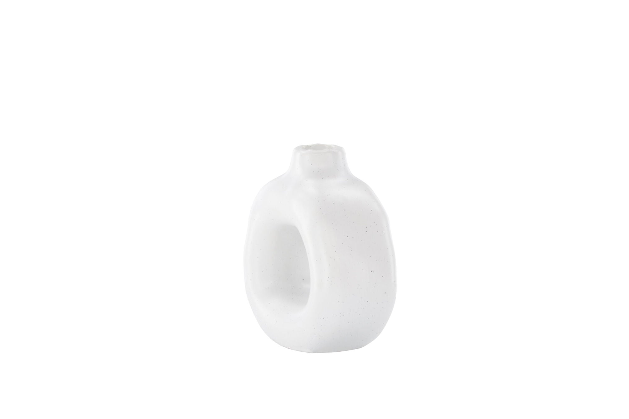 Venture Home Judi Candlestick - White/Black Dots - 13*6*13Hcm