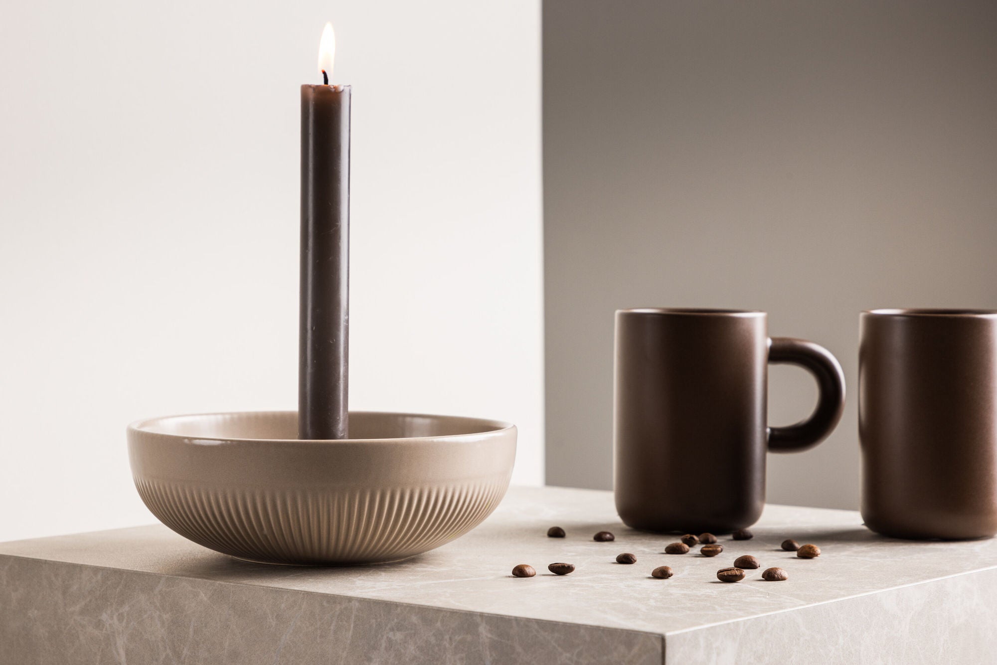 Venture Home Posh Candlestick - Beige - W18*6cm