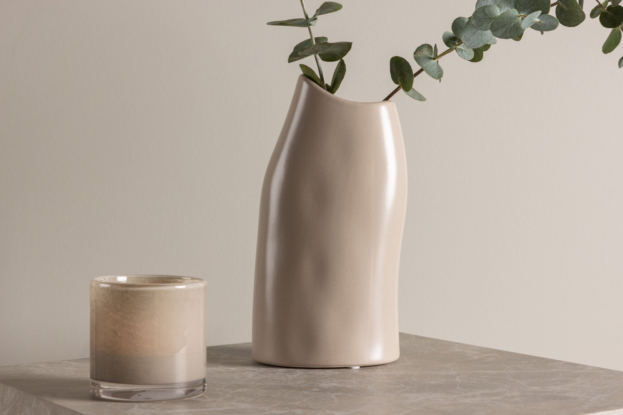 Venture Home Ernst Vase - Dark Beige - 12*9*23Hcm