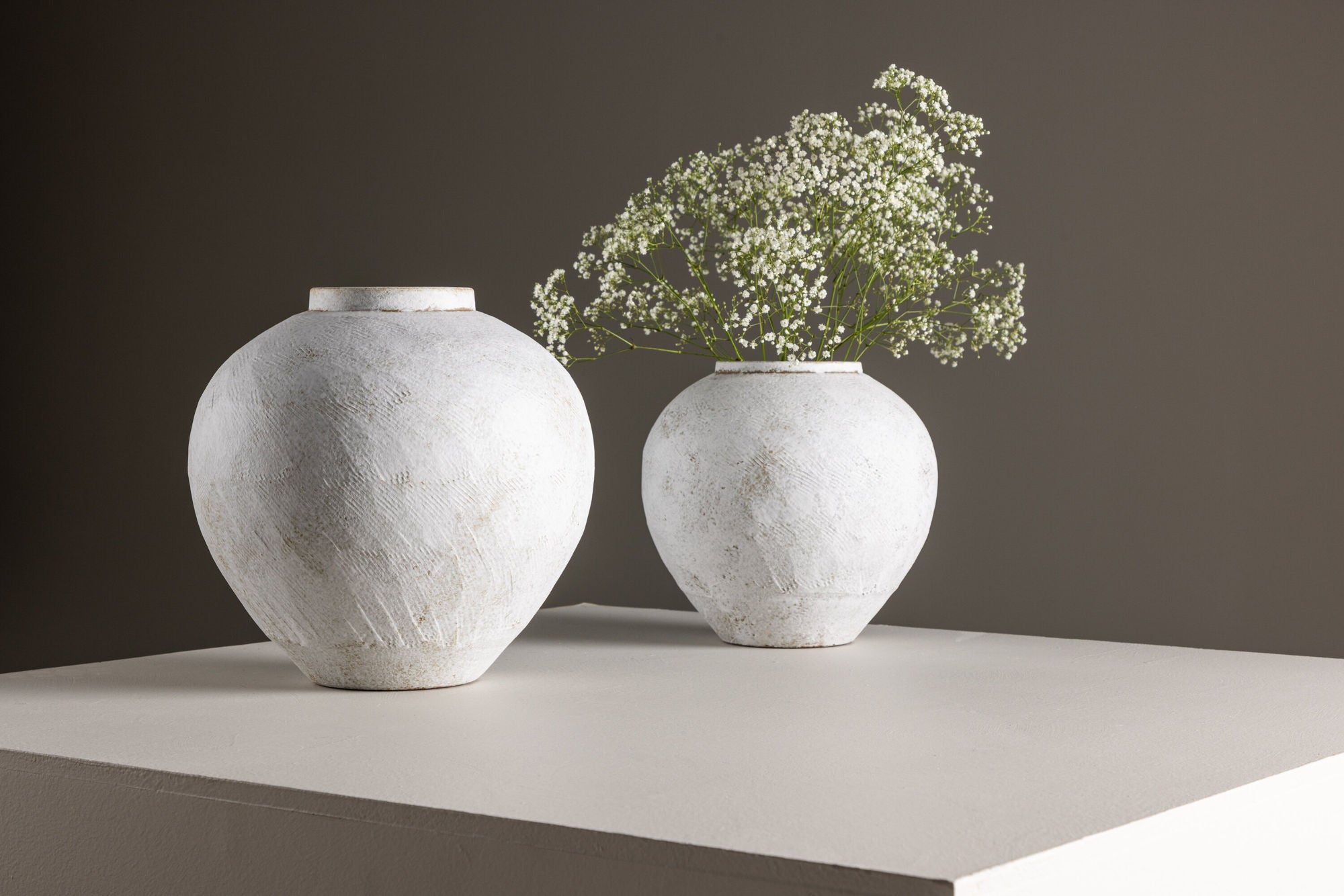 Venture Home Globe Vase - Beige/Brown - 13*28*29Hcm