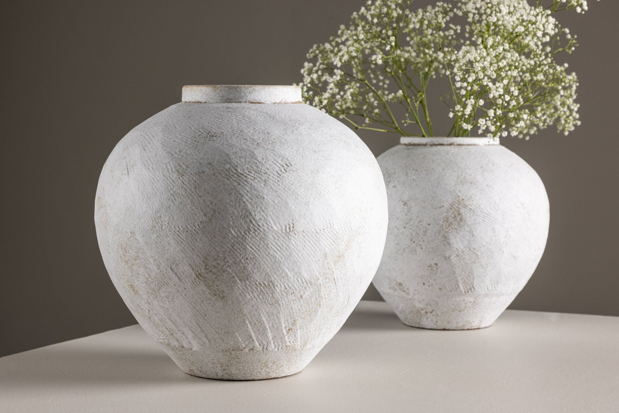 Venture Home Globe Vase - Beige/Brown - 13*28*29Hcm