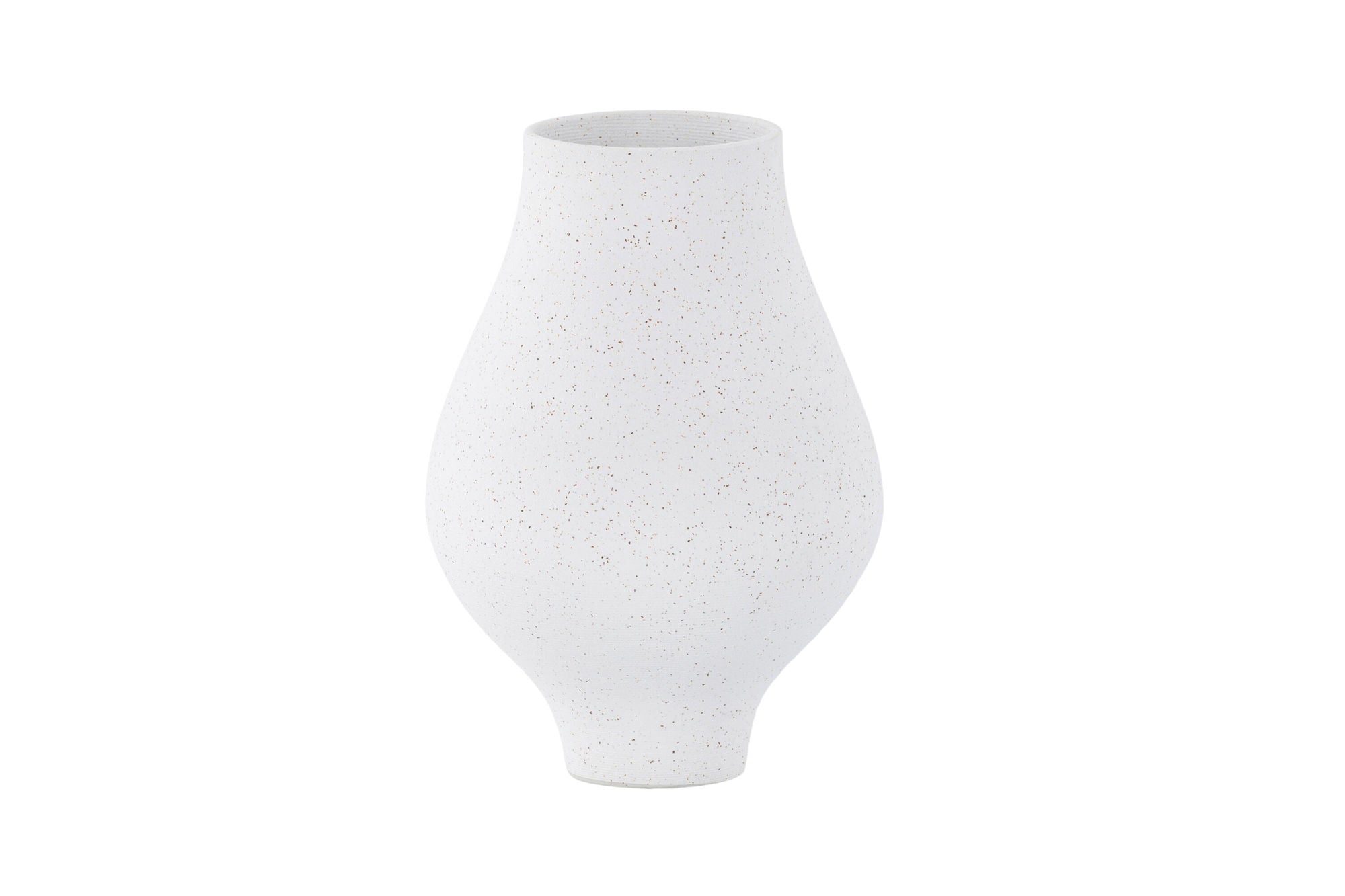 Venture Home Rellis Vase - White/Black Dots - D10*H24*B14cm