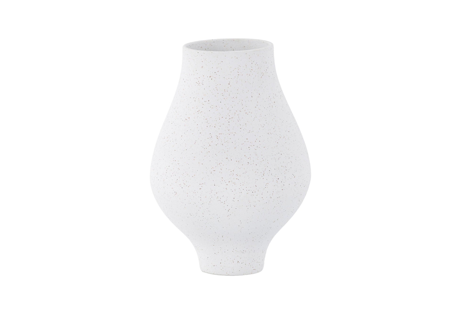 Venture Home Rellis Vase - White/Black Dots - D10*H24*B14cm