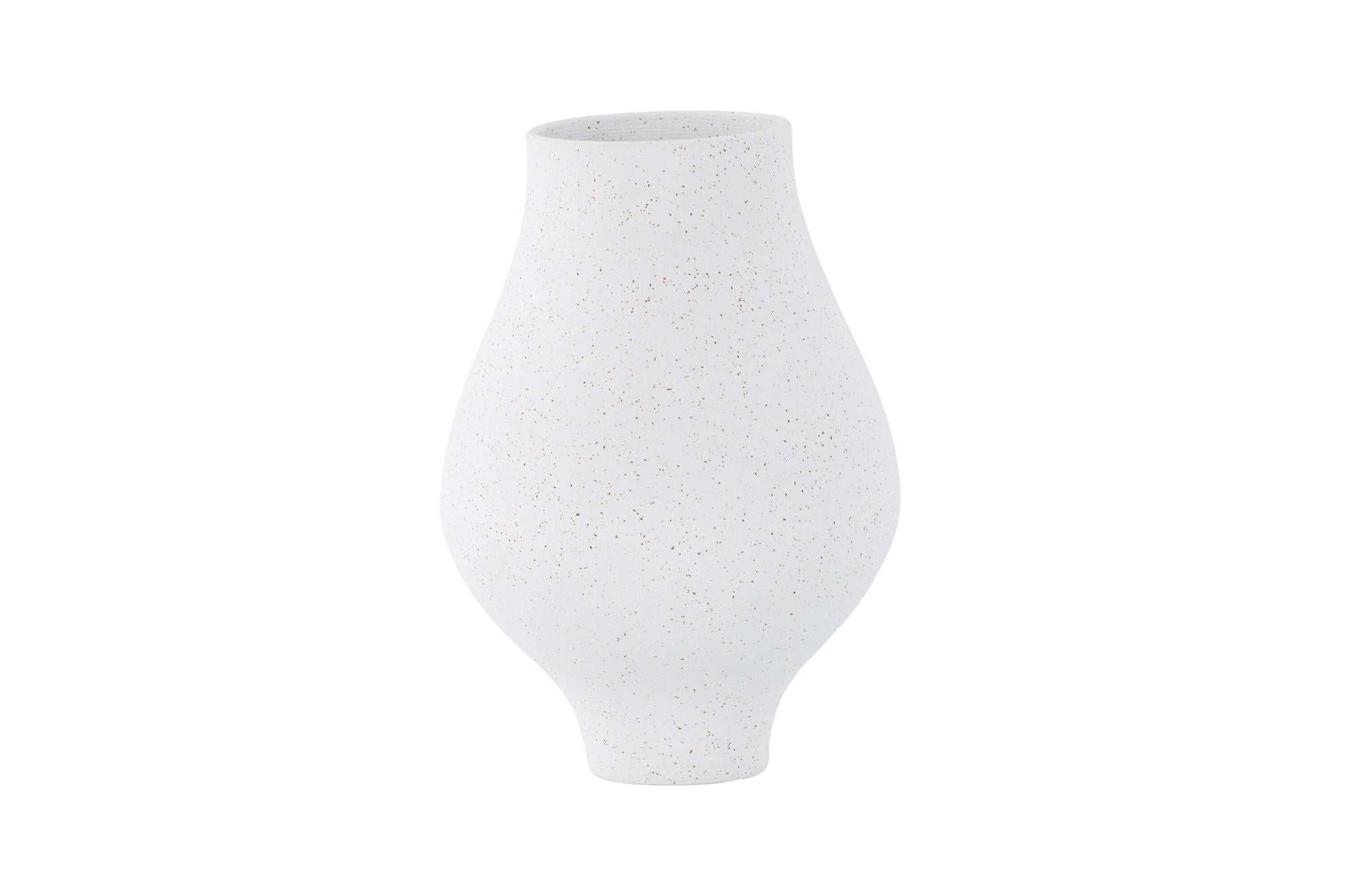 Venture Home Rellis Vase - White/Black Dots - D10*H24*B14cm