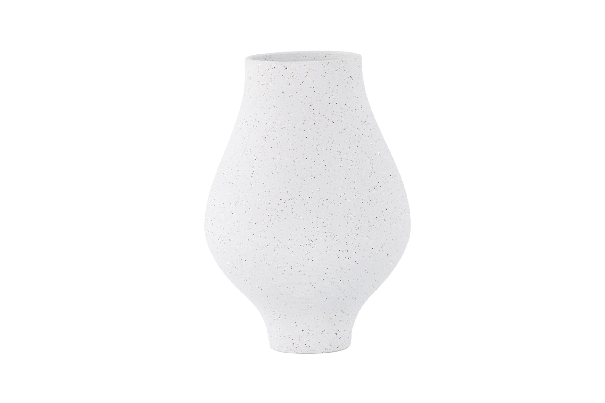 Venture Home Rellis Vase - White/Black Dots - D10*H24*B14cm