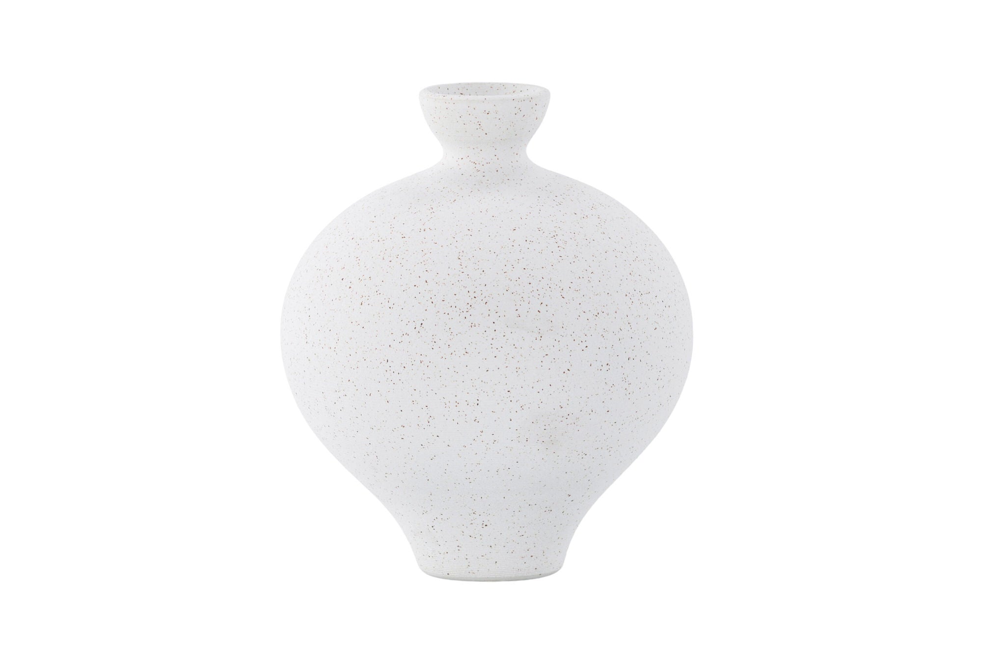 Venture Home Rellis Vase - White/Black Dots - D6*H24*B20cm