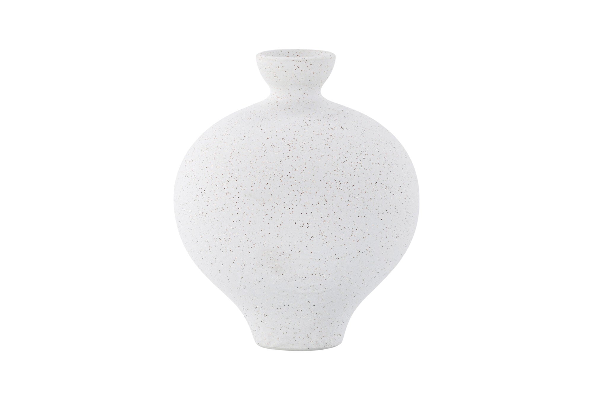 Venture Home Rellis Vase - White/Black Dots - D6*H24*B20cm
