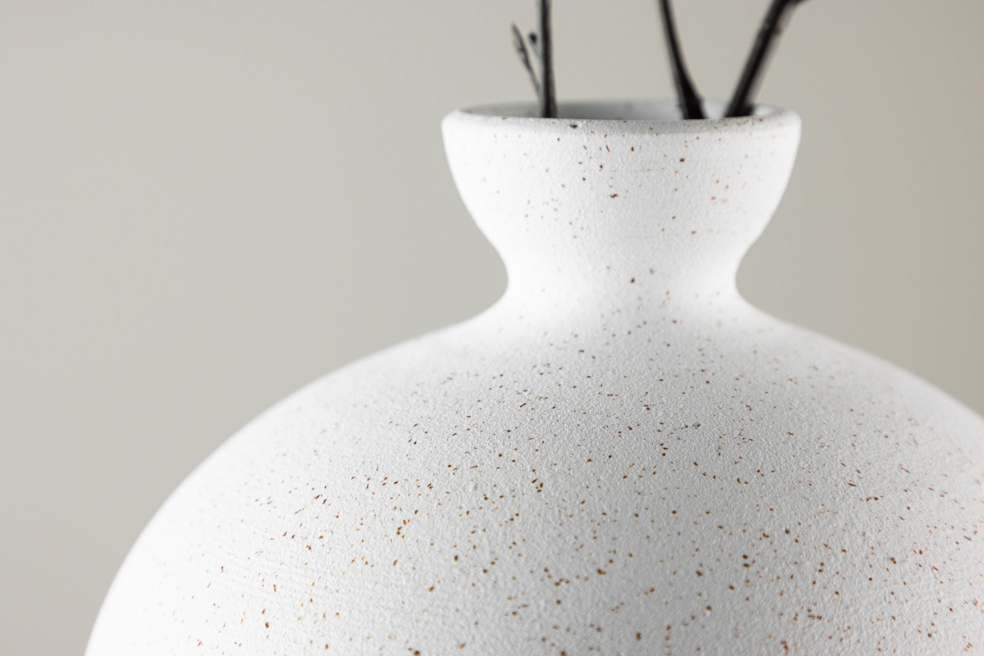 Venture Home Rellis Vase - White/Black Dots - D6*H24*B20cm