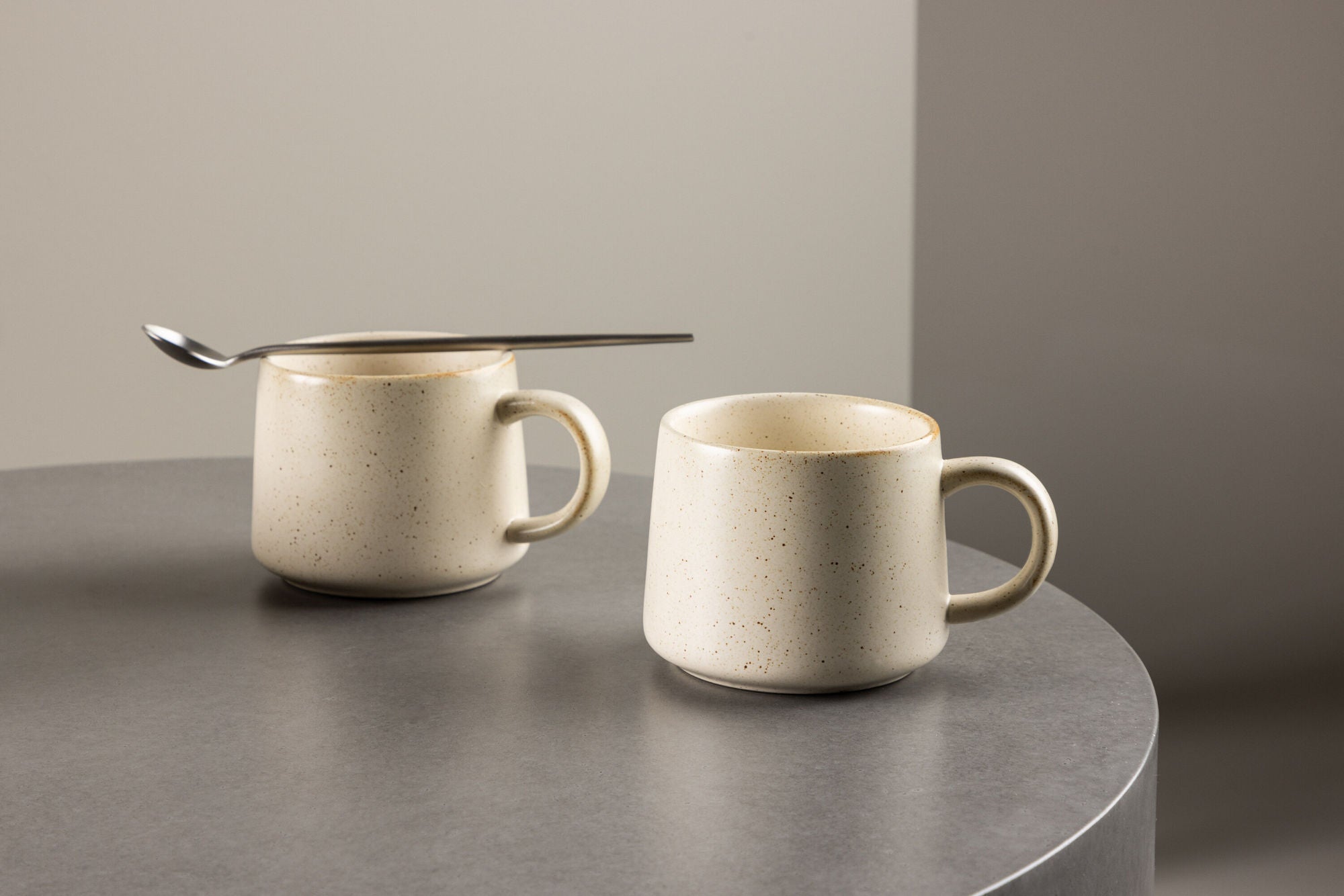 Venture Home Active Cup 2-pack - Beige/Black Dots - 9*8Hcm