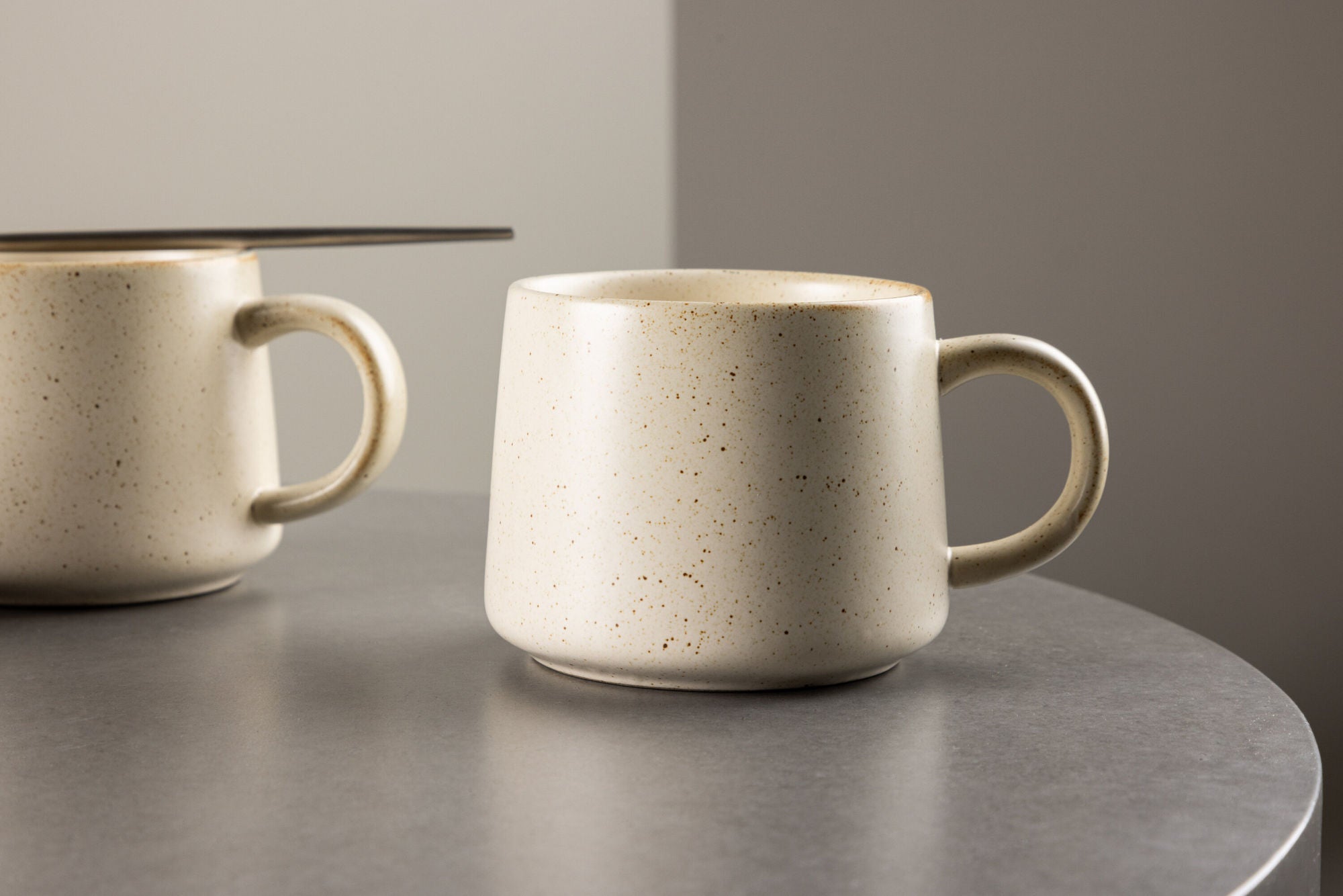 Venture Home Active Cup 2-pack - Beige/Black Dots - 9*8Hcm