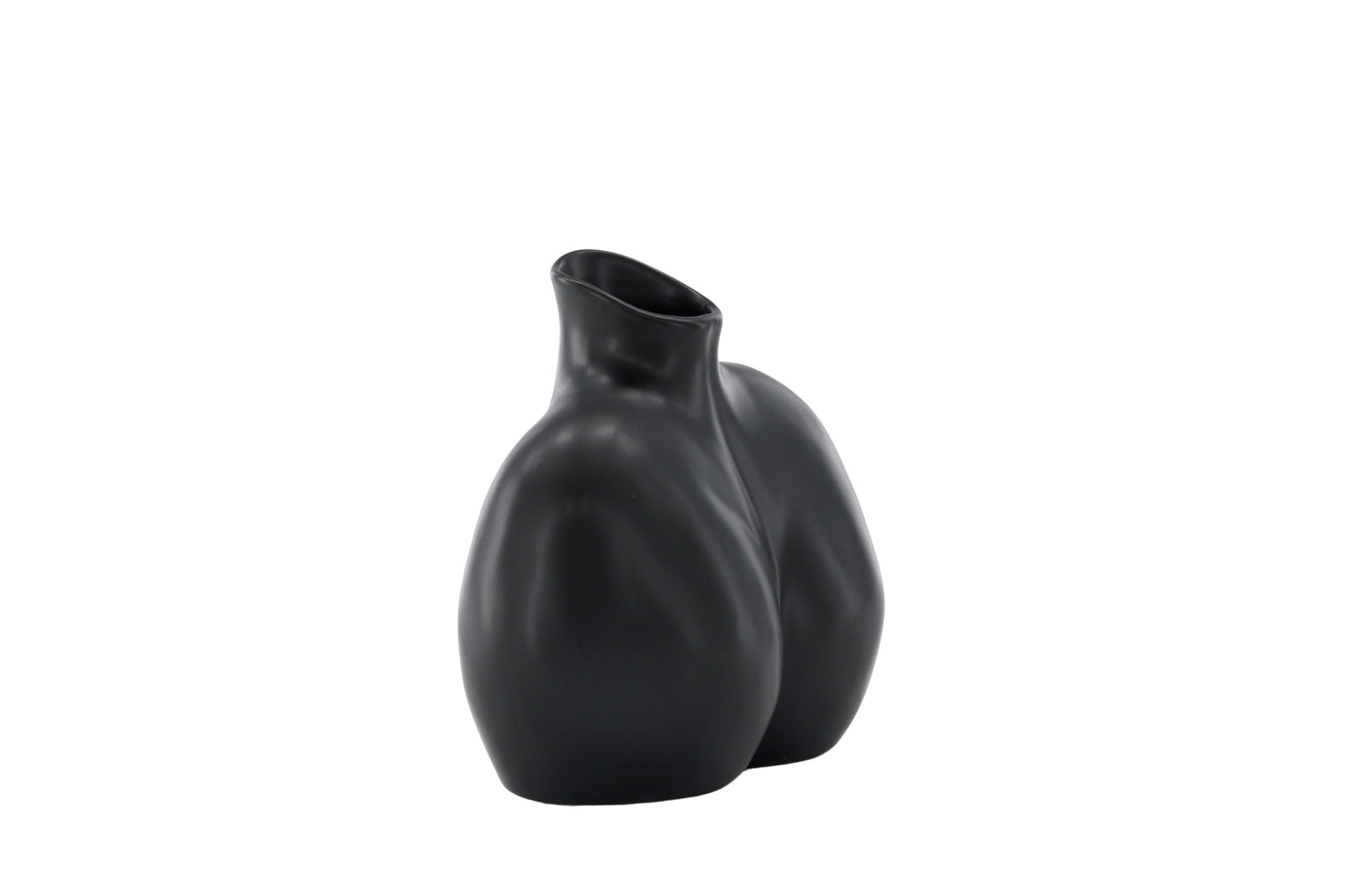Venture Home Harvey Vase - Matte Black - 17*10*15Hcm