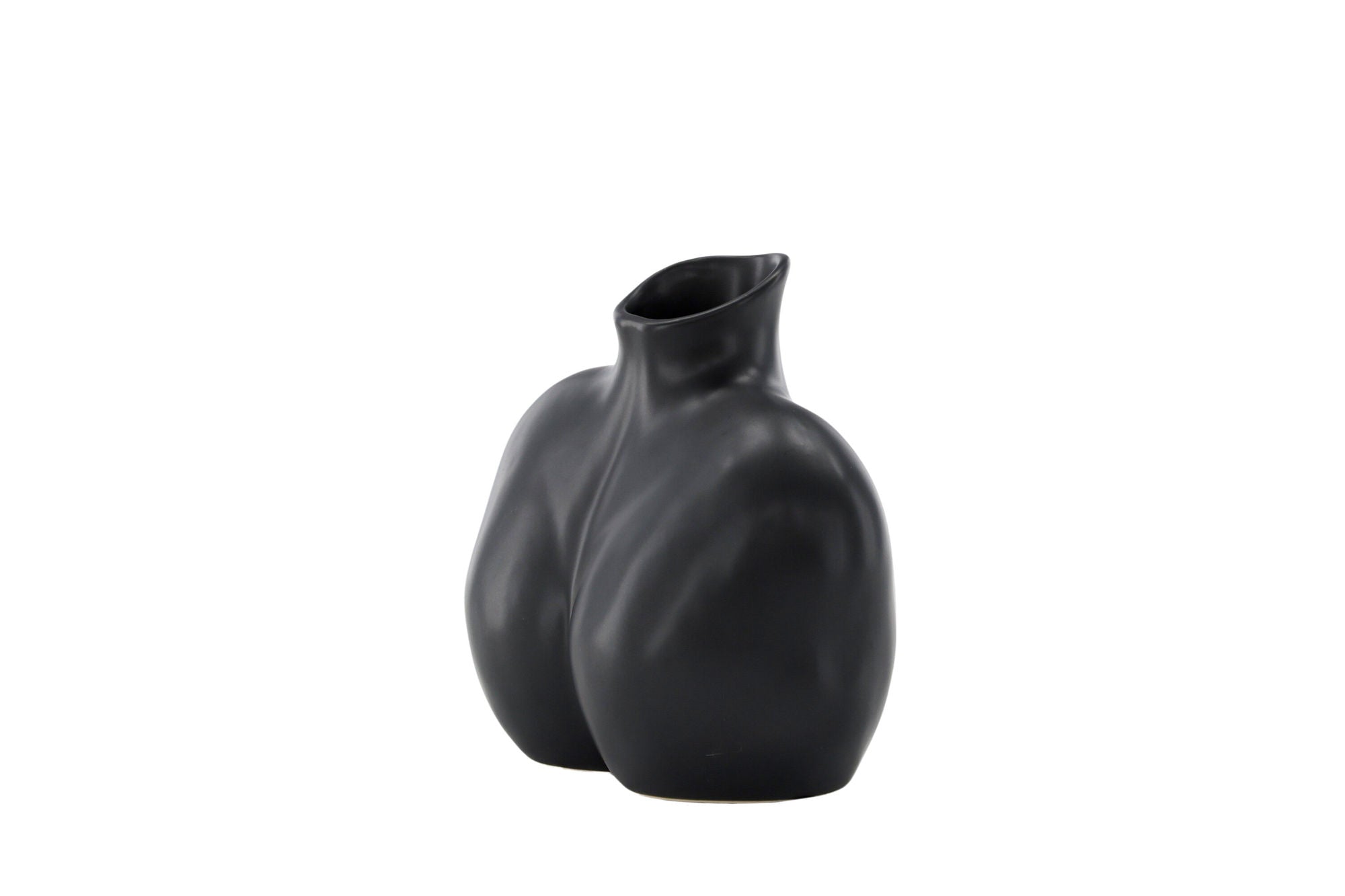 Venture Home Harvey Vase - Matte Black - 17*10*15Hcm