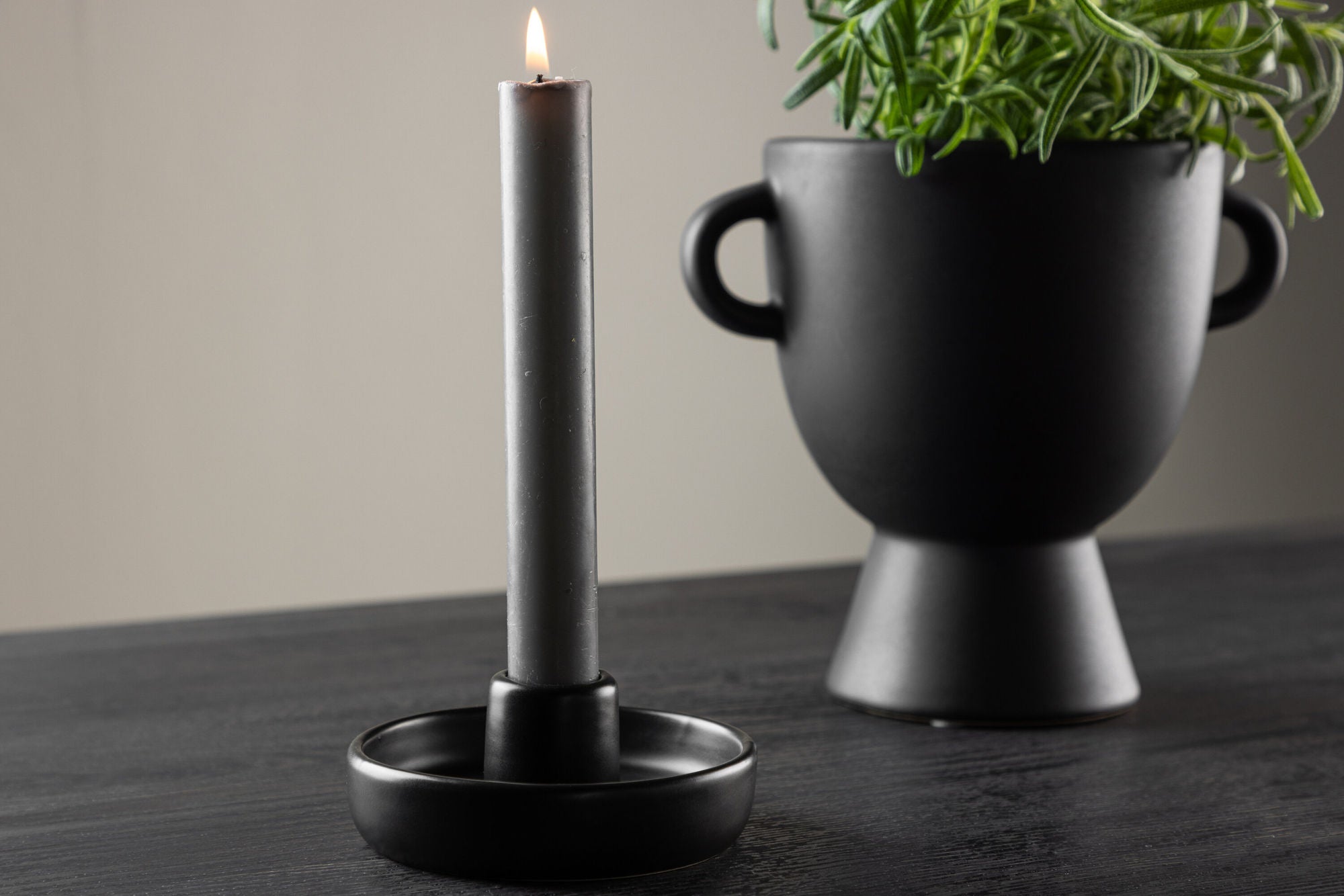 Venture Home Otis Candlestick - Black - W11*H5cm