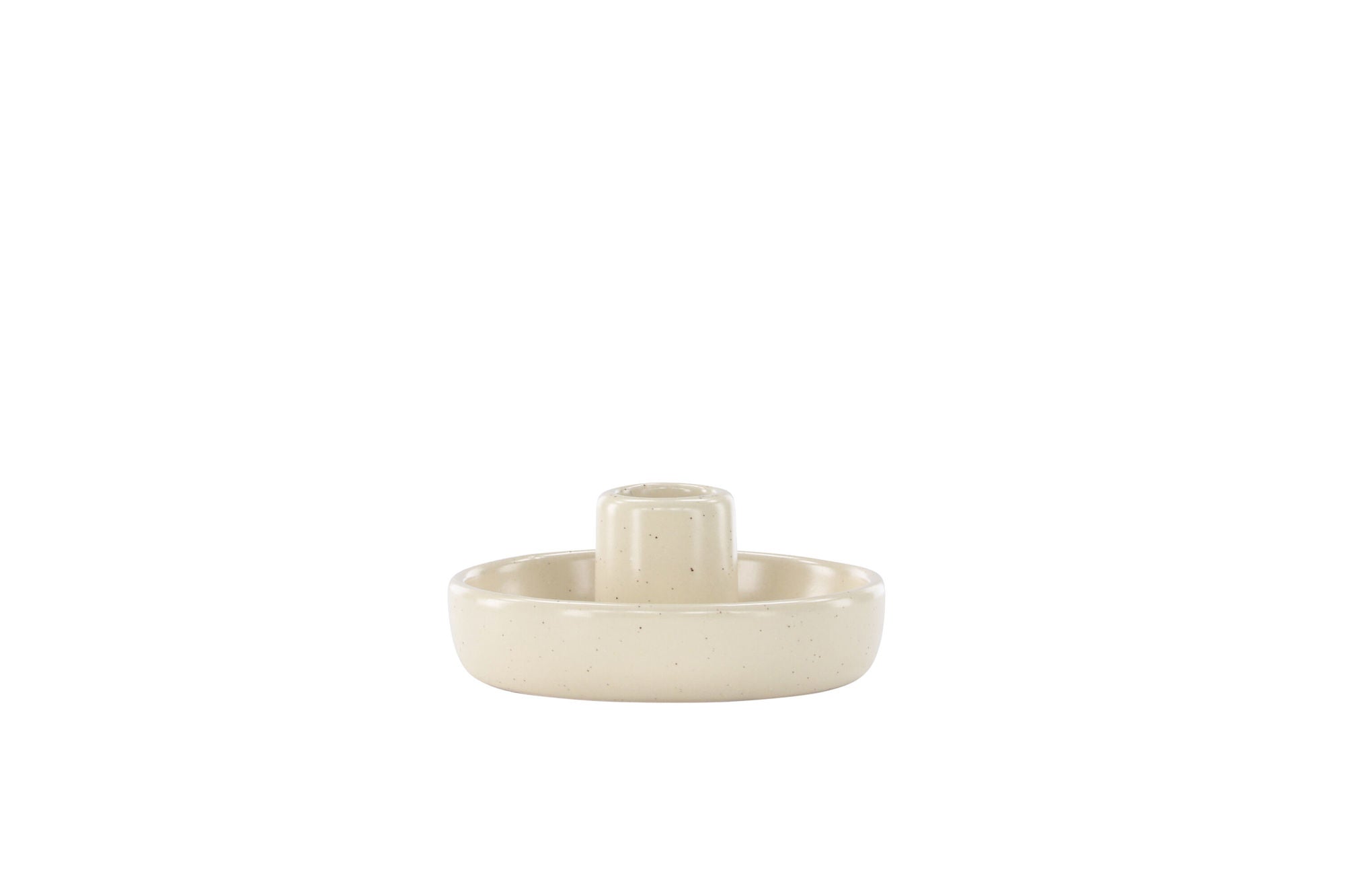 Venture Home Otis Candlestick - Beige/Black Dots - W11*H5cm