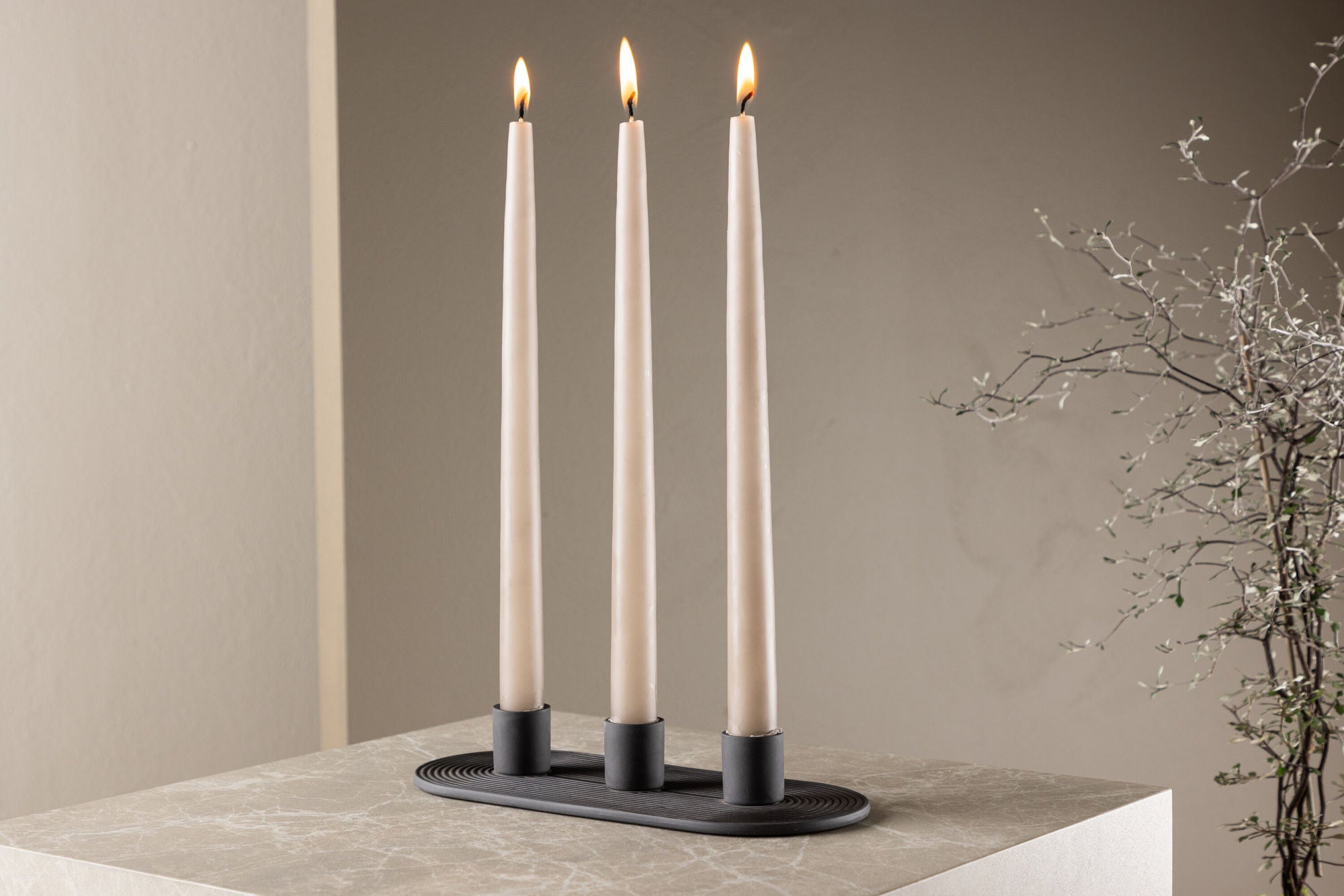 Venture Home Dian Candlestick - Black - W24*H4cm