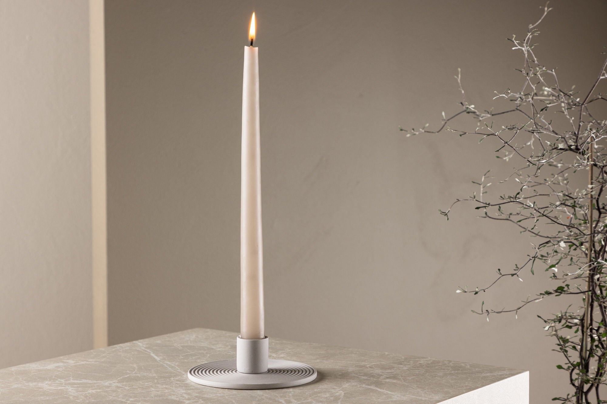 Venture Home Dian Candlestick - Grey - W12*H4cm