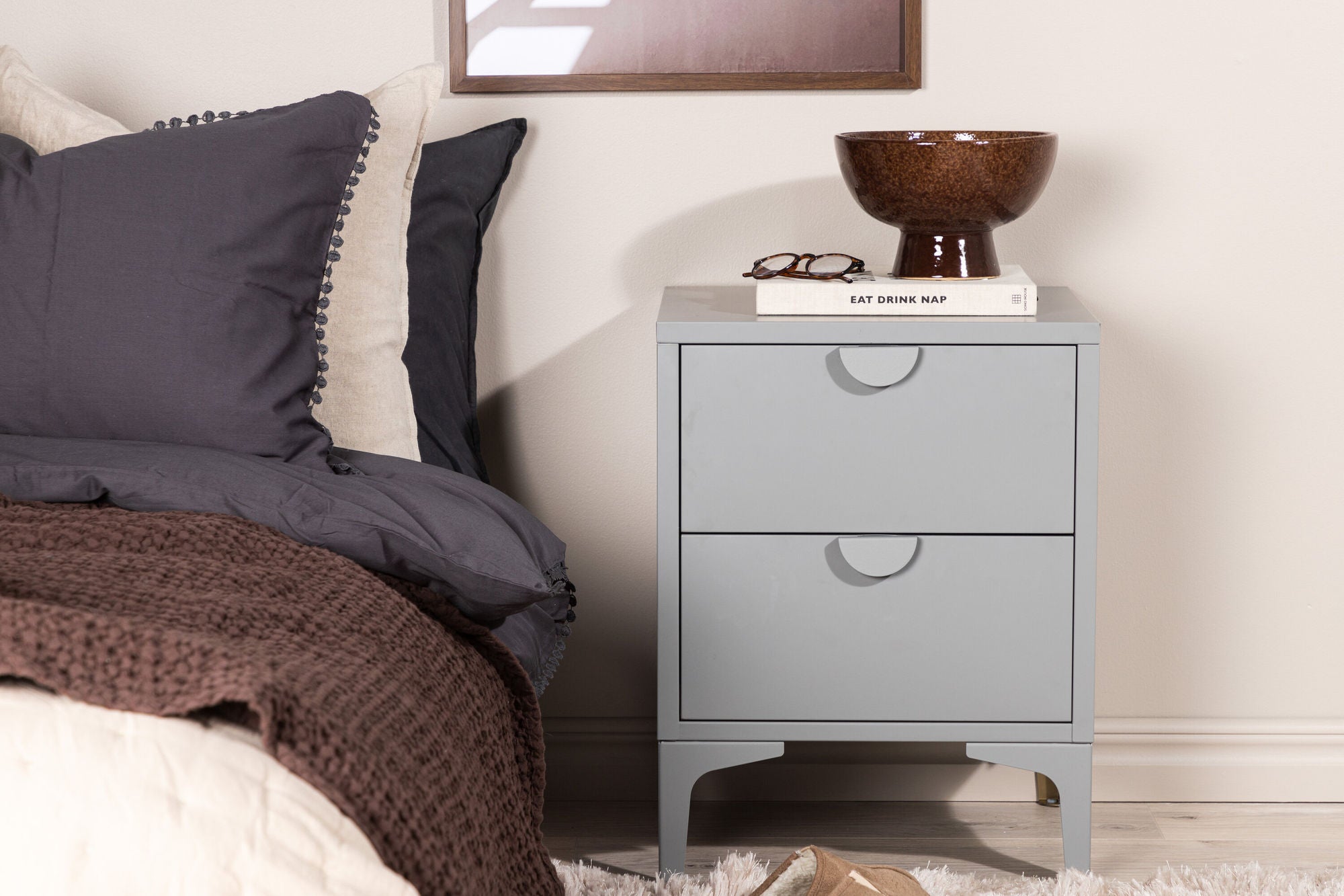 Venture Home Piring 2 Drawer - Light Grey / Light Grey