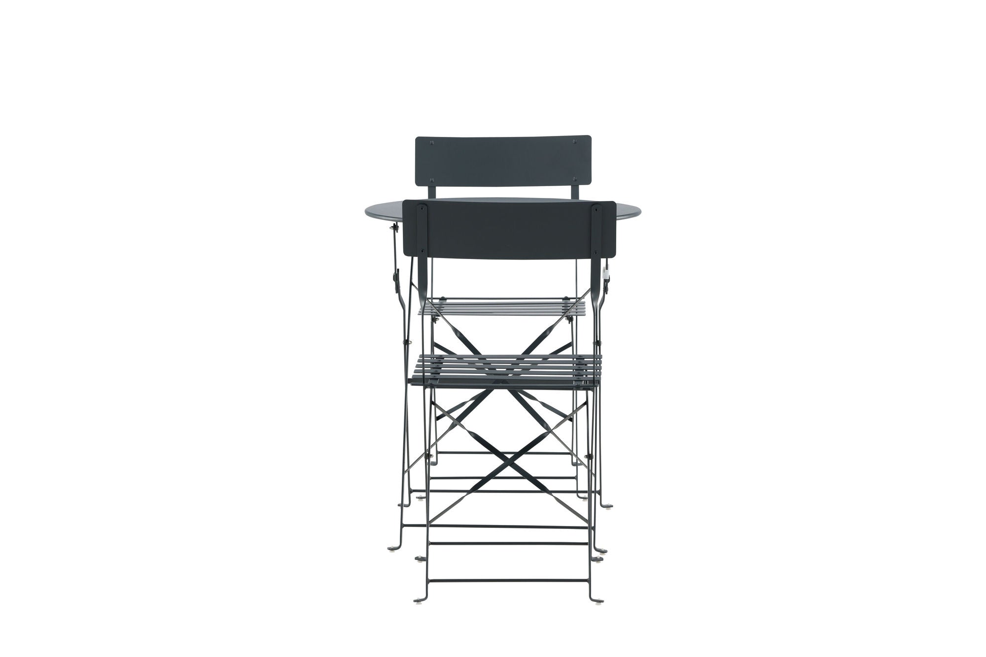 Venture Home Marseille Foldable steel bistro set  - Dark grey