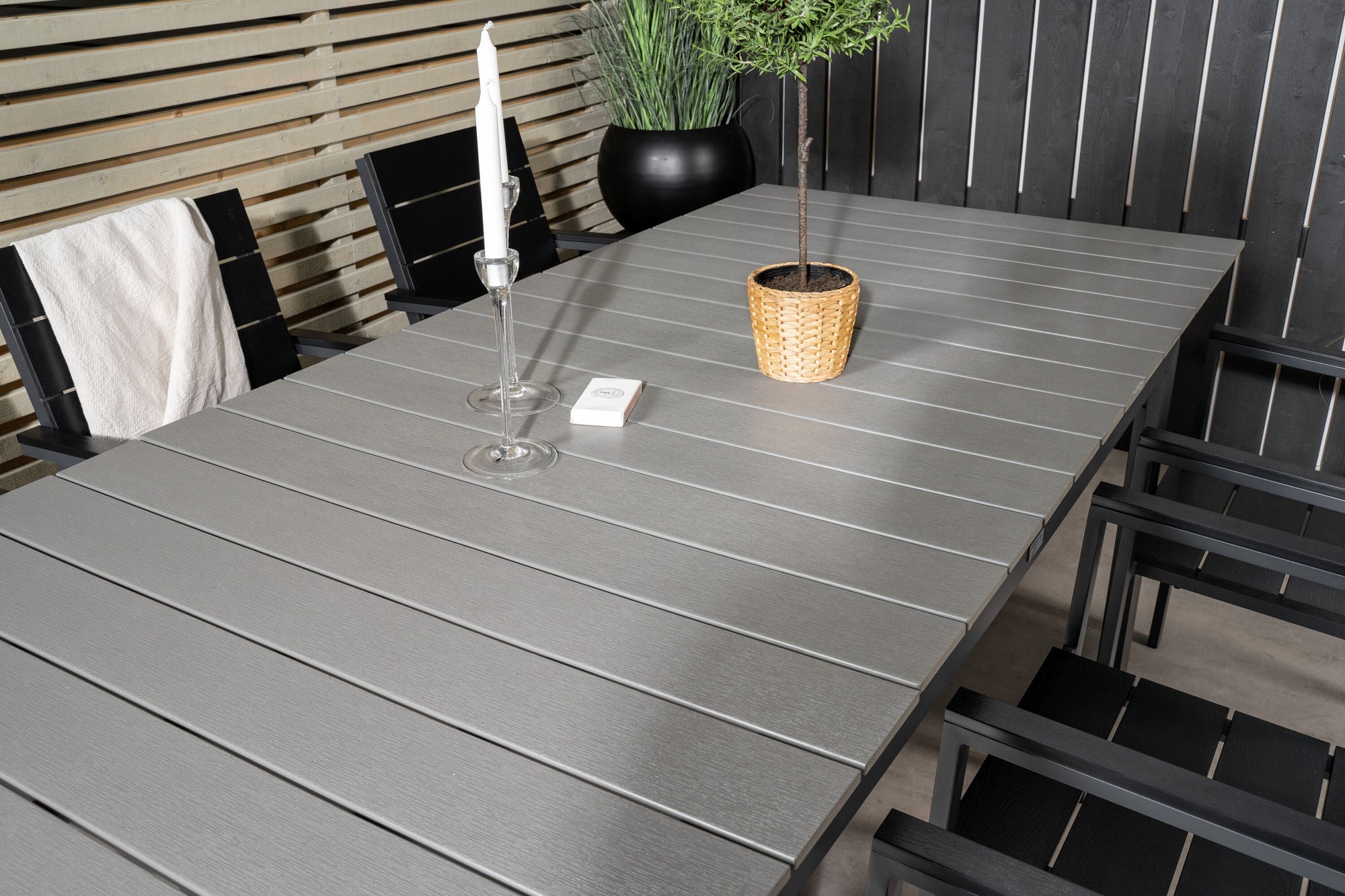 Venture Home Levels spisebord 160/240*90 - Black Alu / Grey Aintwood +Levels stol (stackable) - Black Alu / Black Aintwood_6