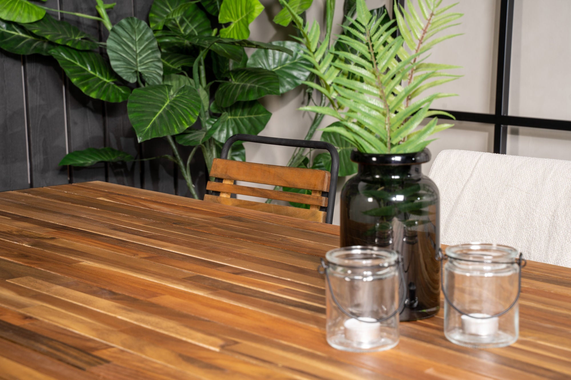 Venture Home Bois spisebord 200*100cm - Black Legs / Acacia +Bois Spisebordsstol - Black Al