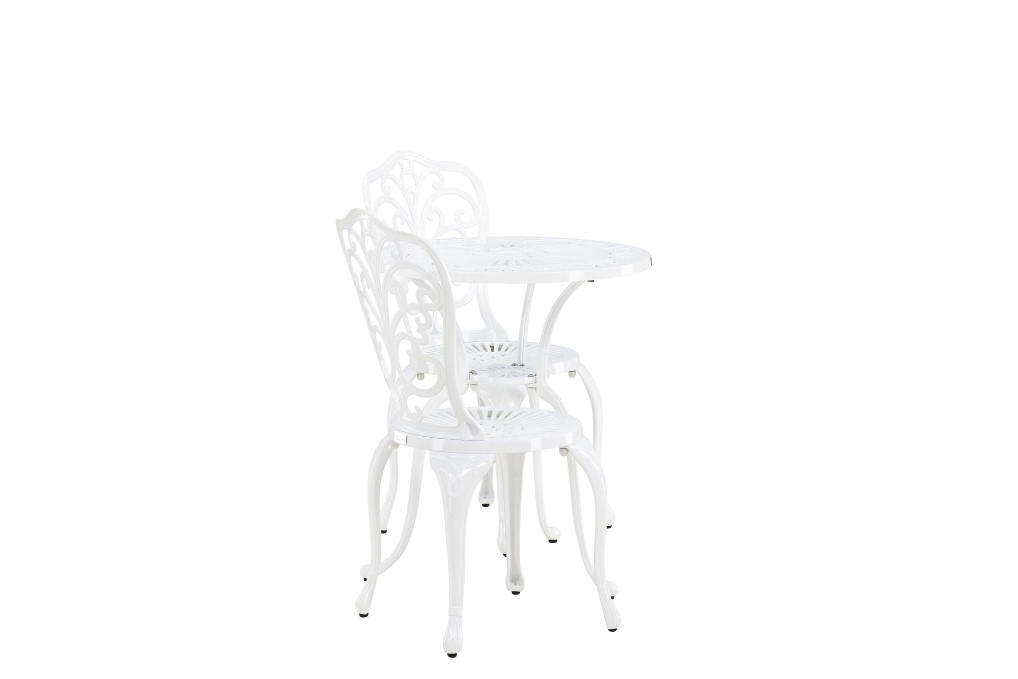 Venture Home Nandin Cafetset Aluminium - white / 2 chairs + bord ø60