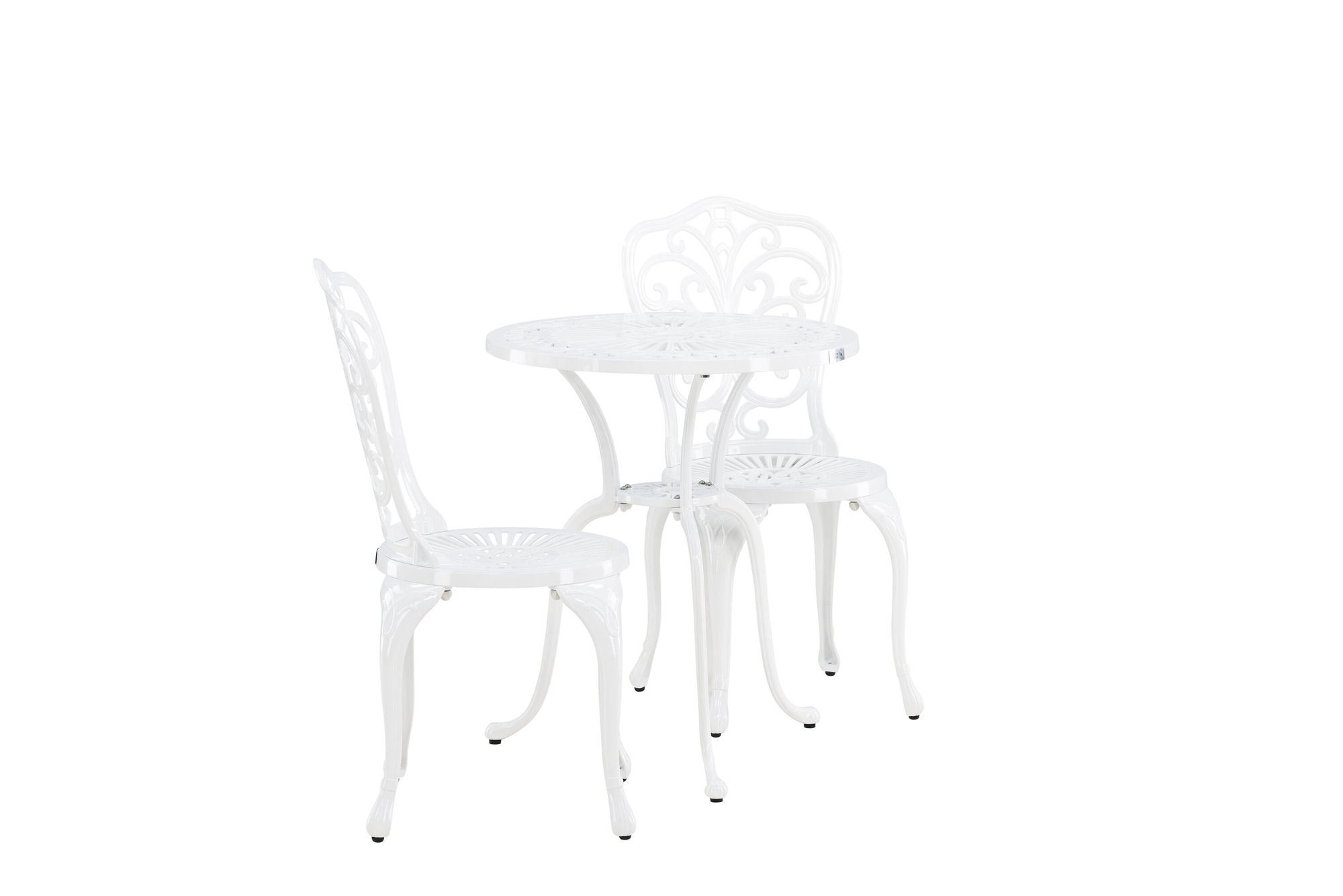 Venture Home Nandin Cafetset Aluminium - white / 2 chairs + bord ø60