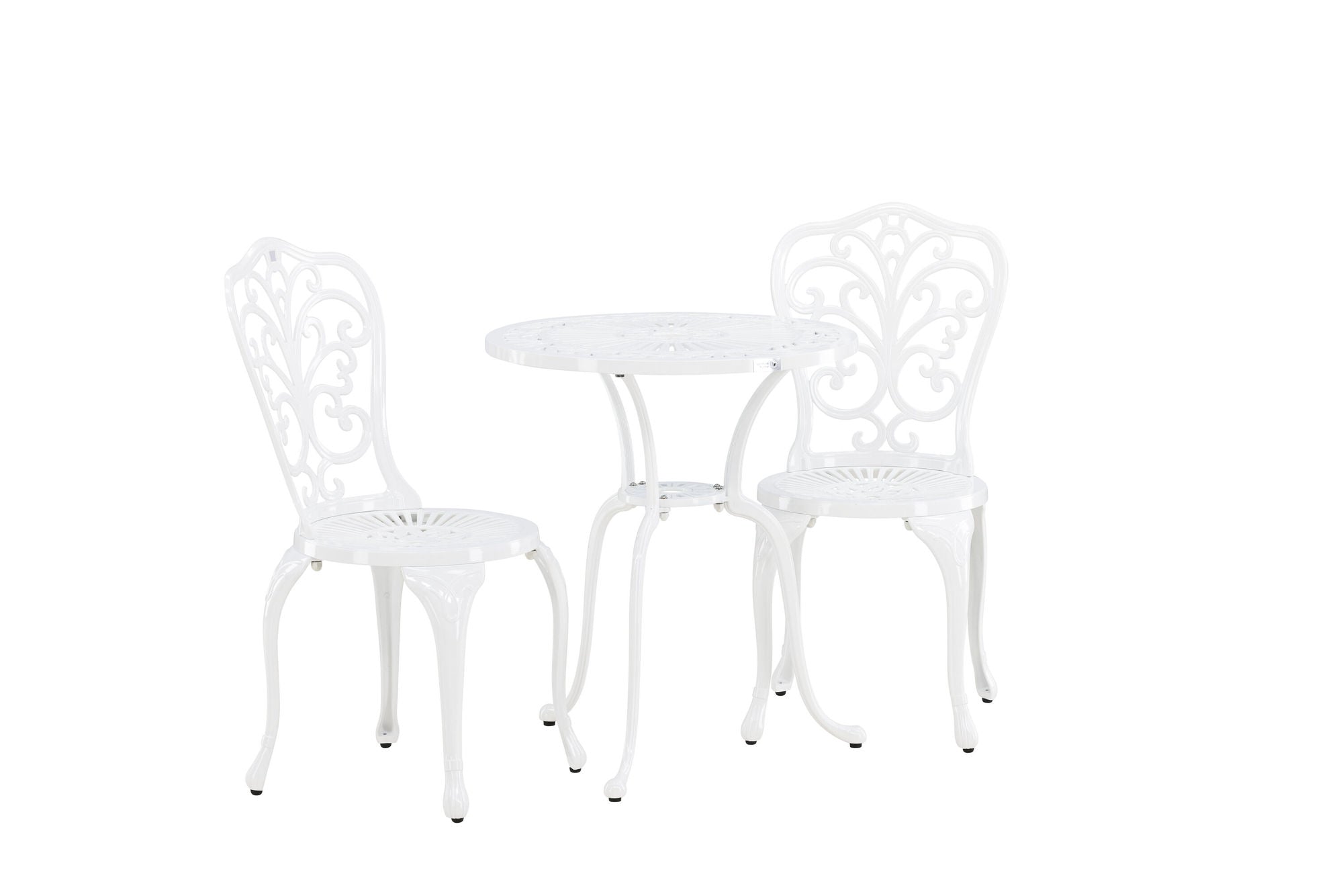 Venture Home Nandin Cafetset Aluminium - white / 2 chairs + bord ø60