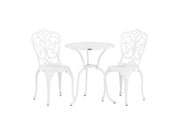 Venture Home Nandin Cafetset Aluminium - white / 2 chairs + bord ø60