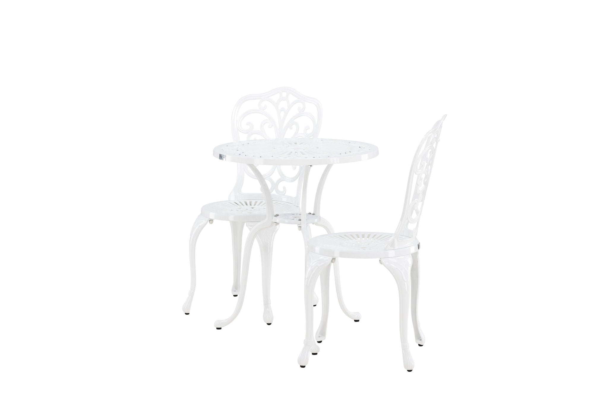 Venture Home Nandin Cafetset Aluminium - white / 2 chairs + bord ø60