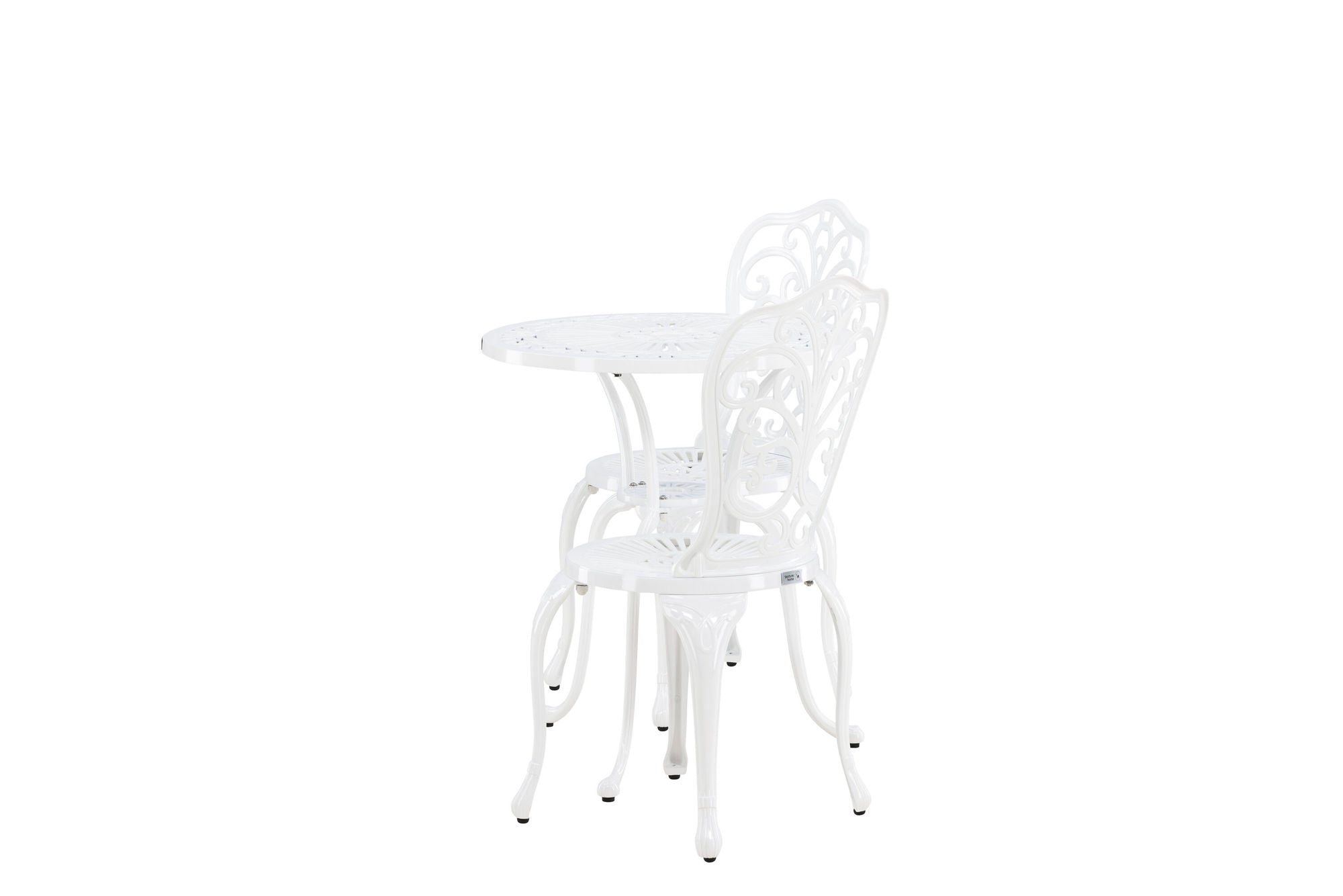 Venture Home Nandin Cafetset Aluminium - white / 2 chairs + bord ø60