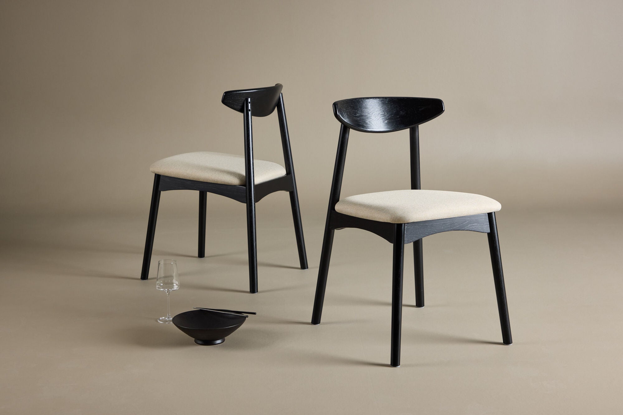 Vind Ven Spisebordsstol 2-pack - Black /