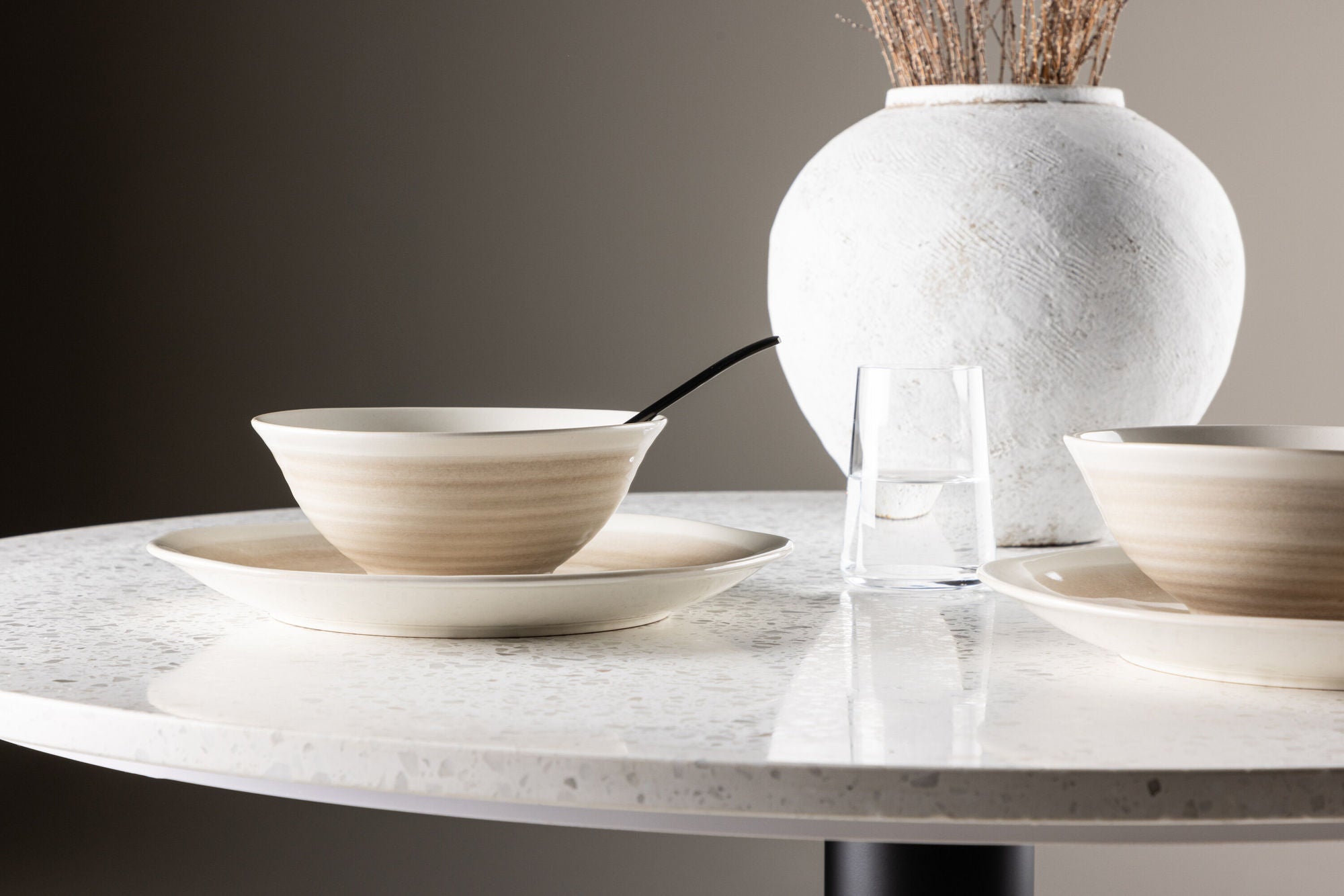Venture Home Jublie Pasta Bowl 2-pack - Beige - 18*8cm
