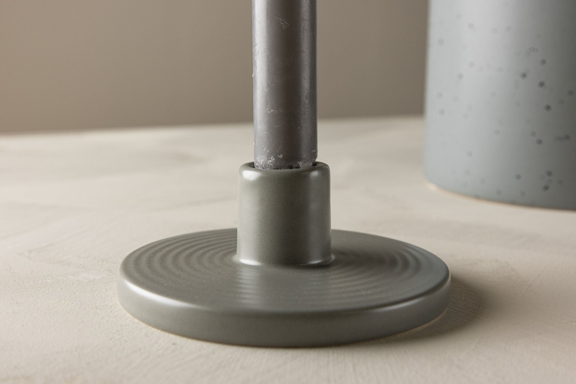 Venture Home Bette Candlestick -  Grey -  W12*H5cm