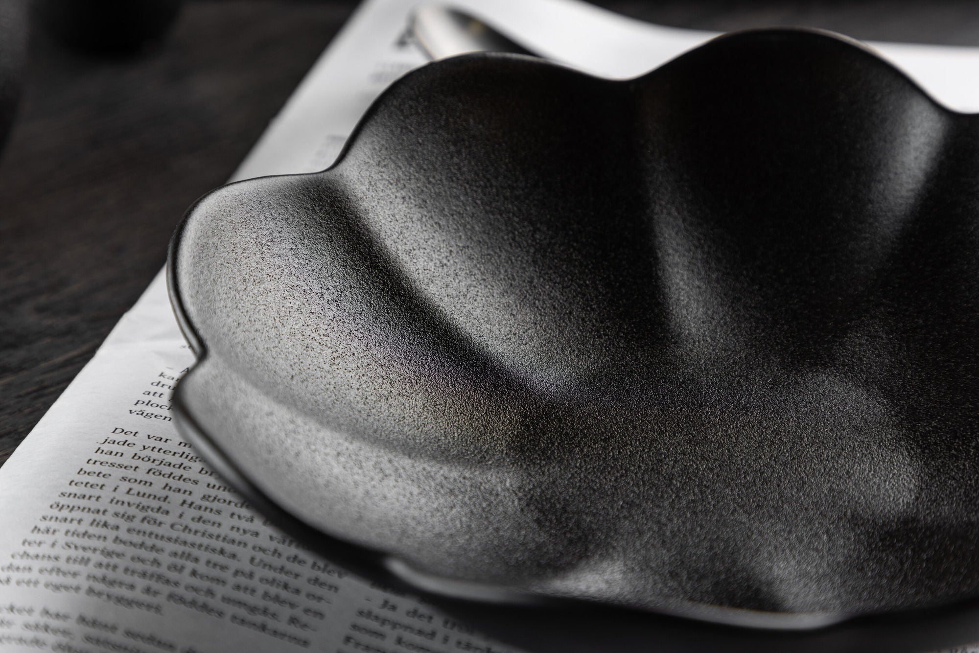 Venture Home Wabi Sabi Plate 2-pack - Matte Black - 21*5cm