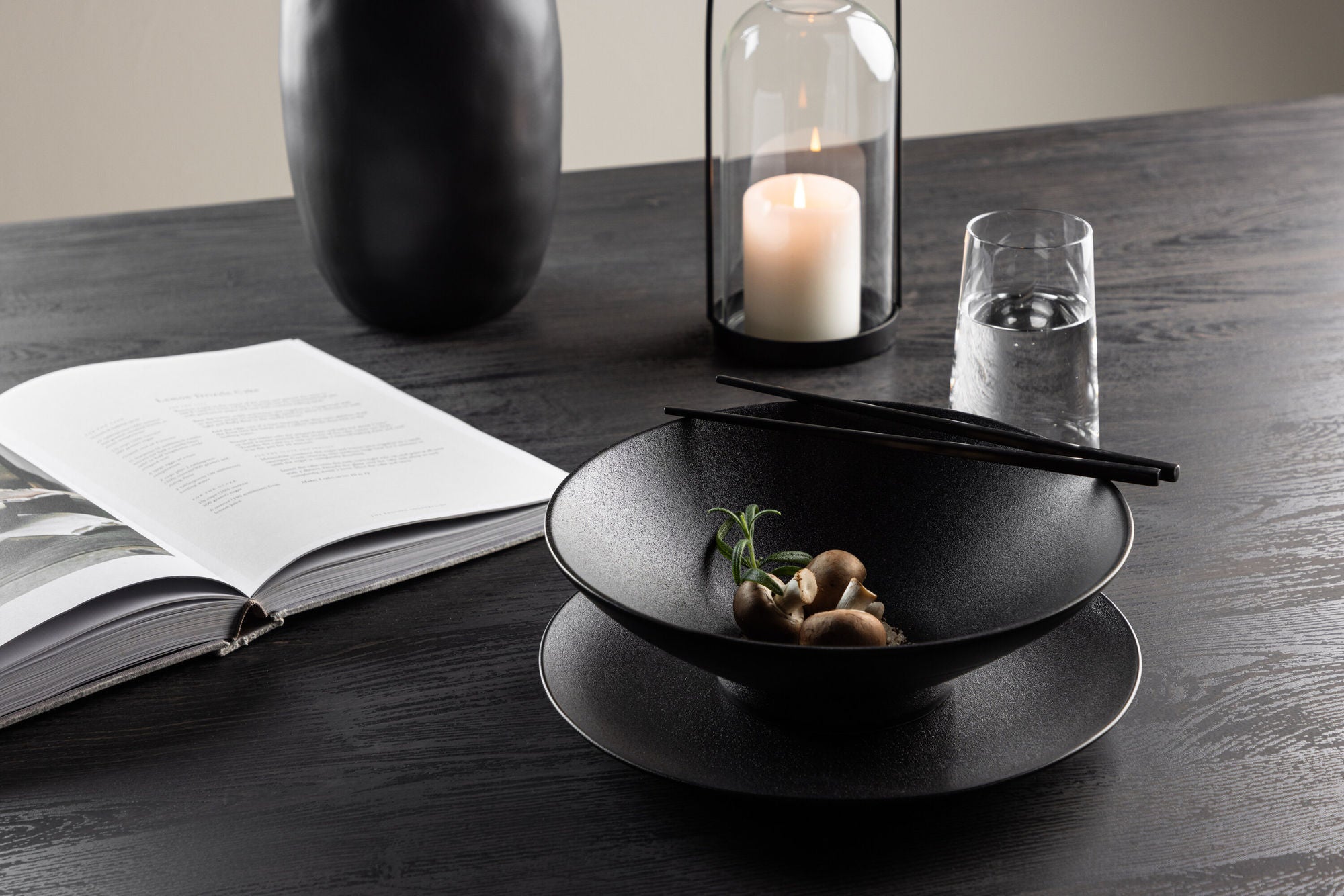 Venture Home Wabi Sabi Bowl 2-pack - Matte Black - 25*8cm