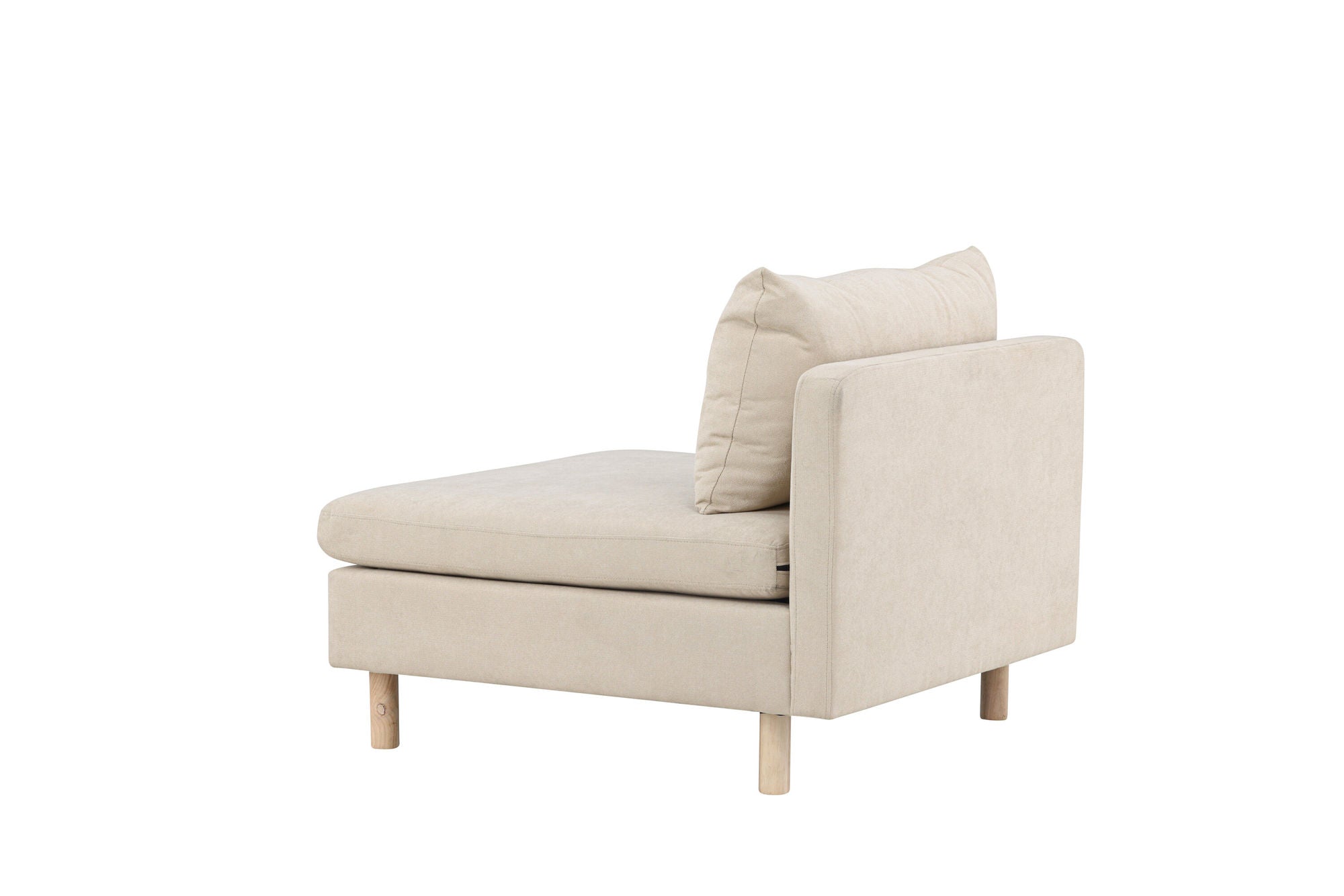 Venture Home Zero Single Sofa - Woodlook / Beige Fabric