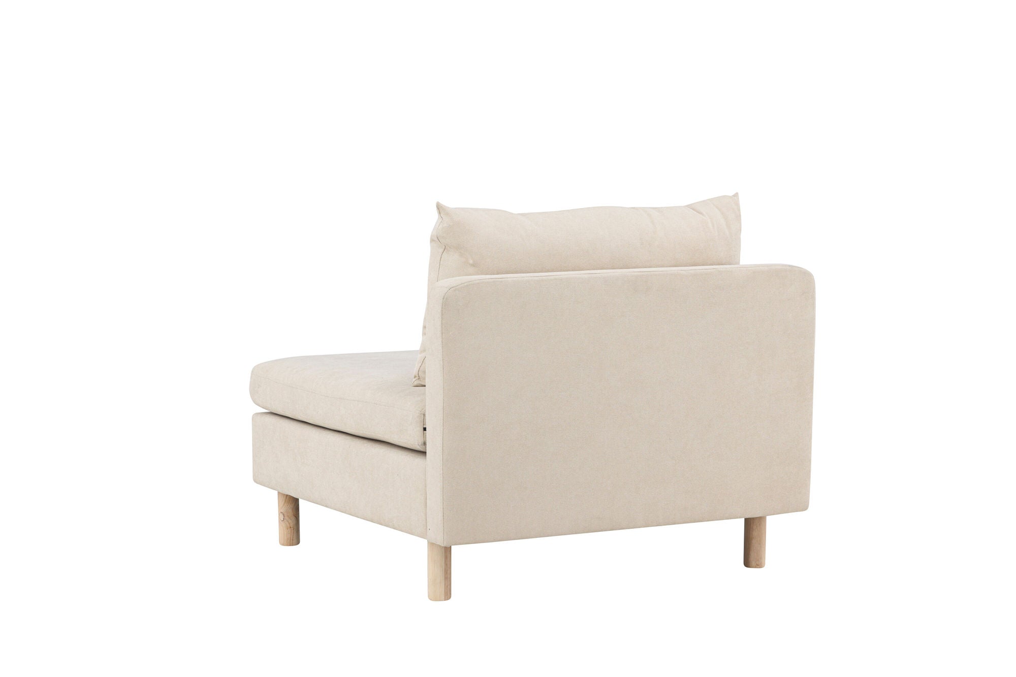 Venture Home Zero Single Sofa - Woodlook / Beige Fabric