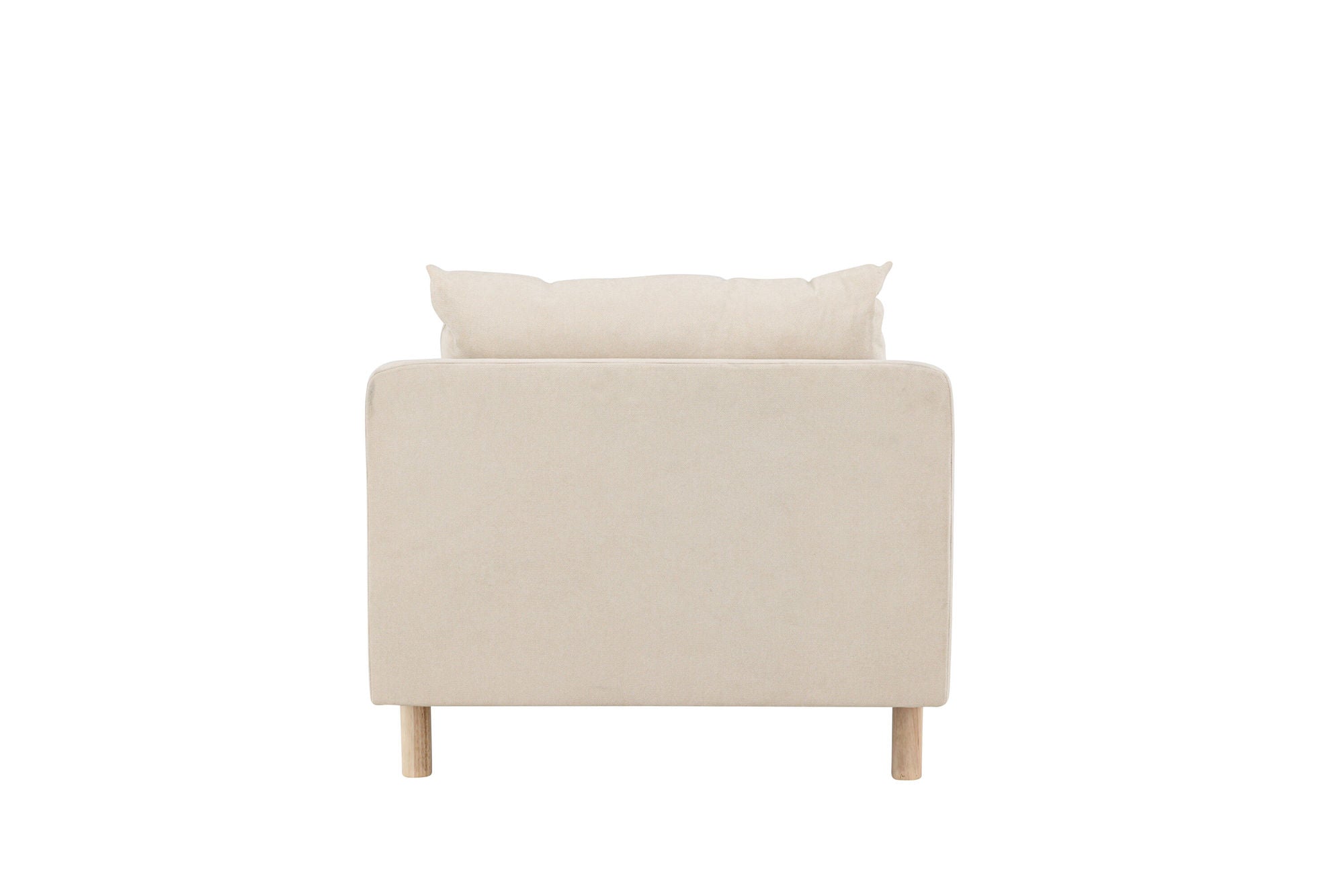 Venture Home Zero Single Sofa - Woodlook / Beige Fabric