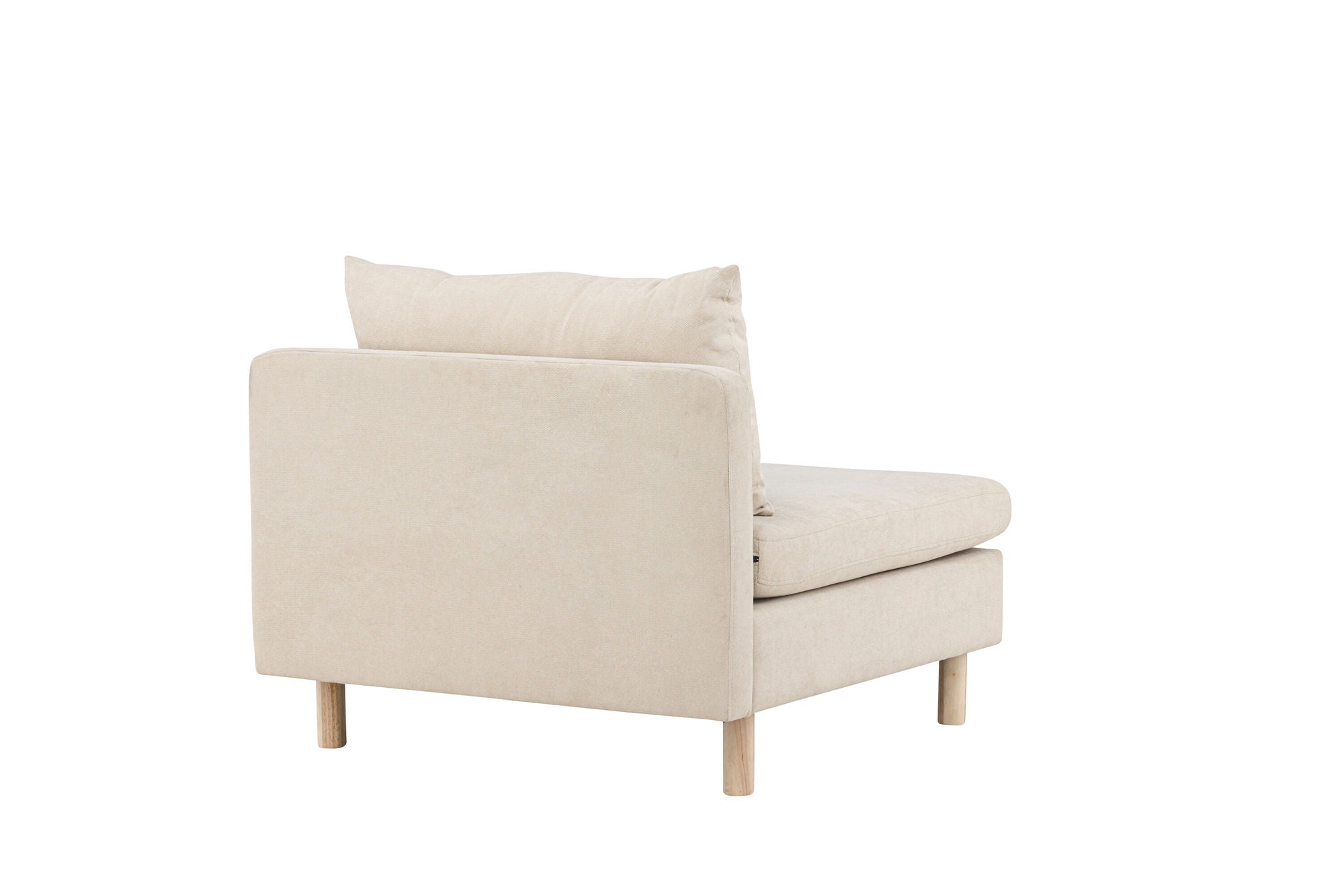 Venture Home Zero Single Sofa - Woodlook / Beige Fabric
