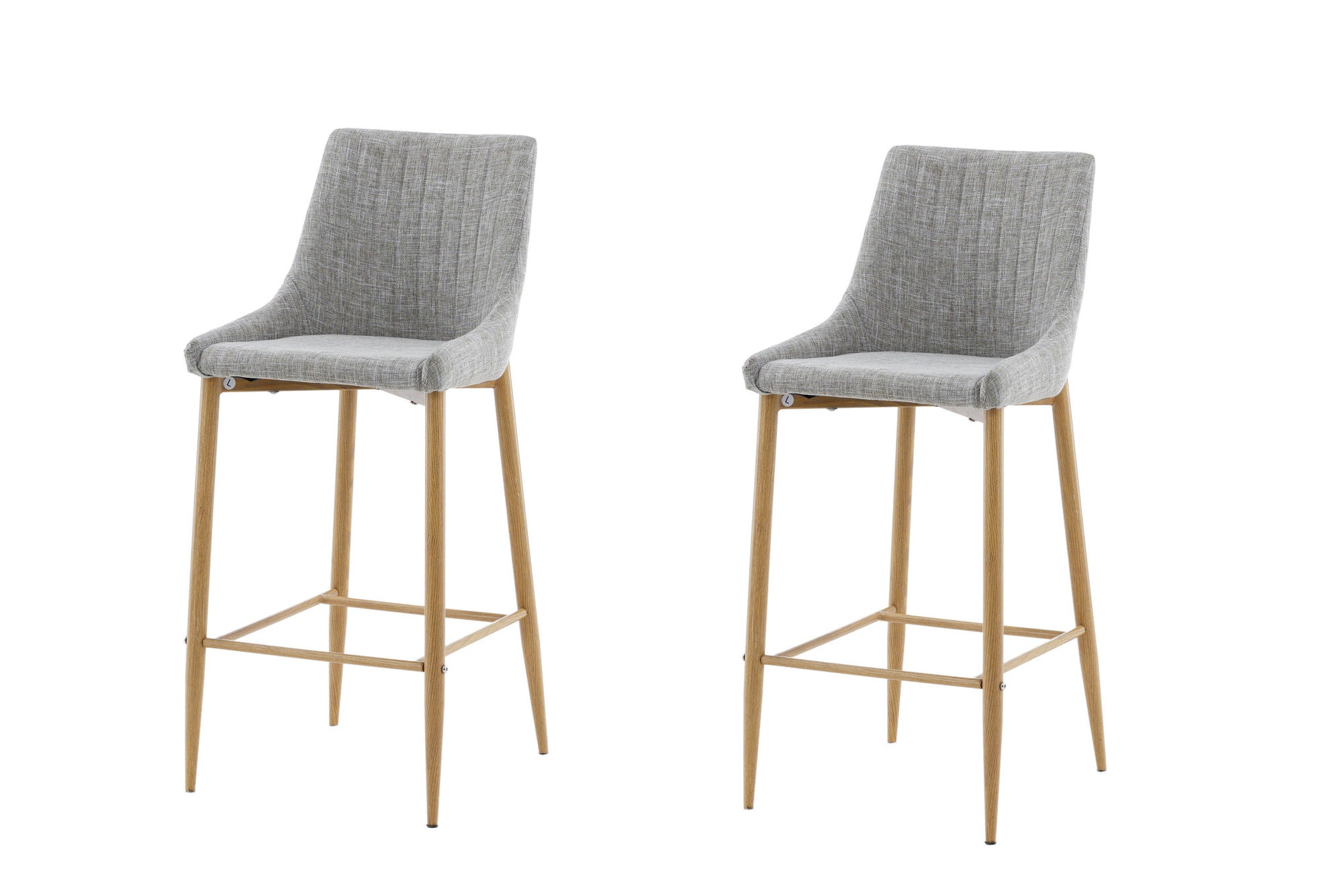 Venture Home Plaza - Bar stool 2-pack - Oak/Light grey