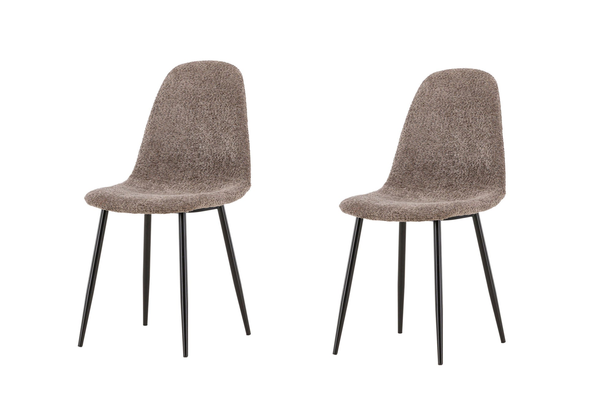 Venture Home Polar Spisebordsstol 2-pack - Black / Grey boucle